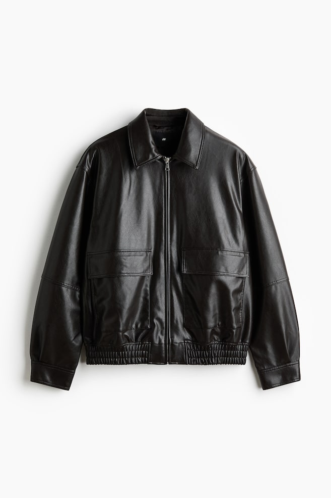 Coated blouson jacket - Dark brown - 1