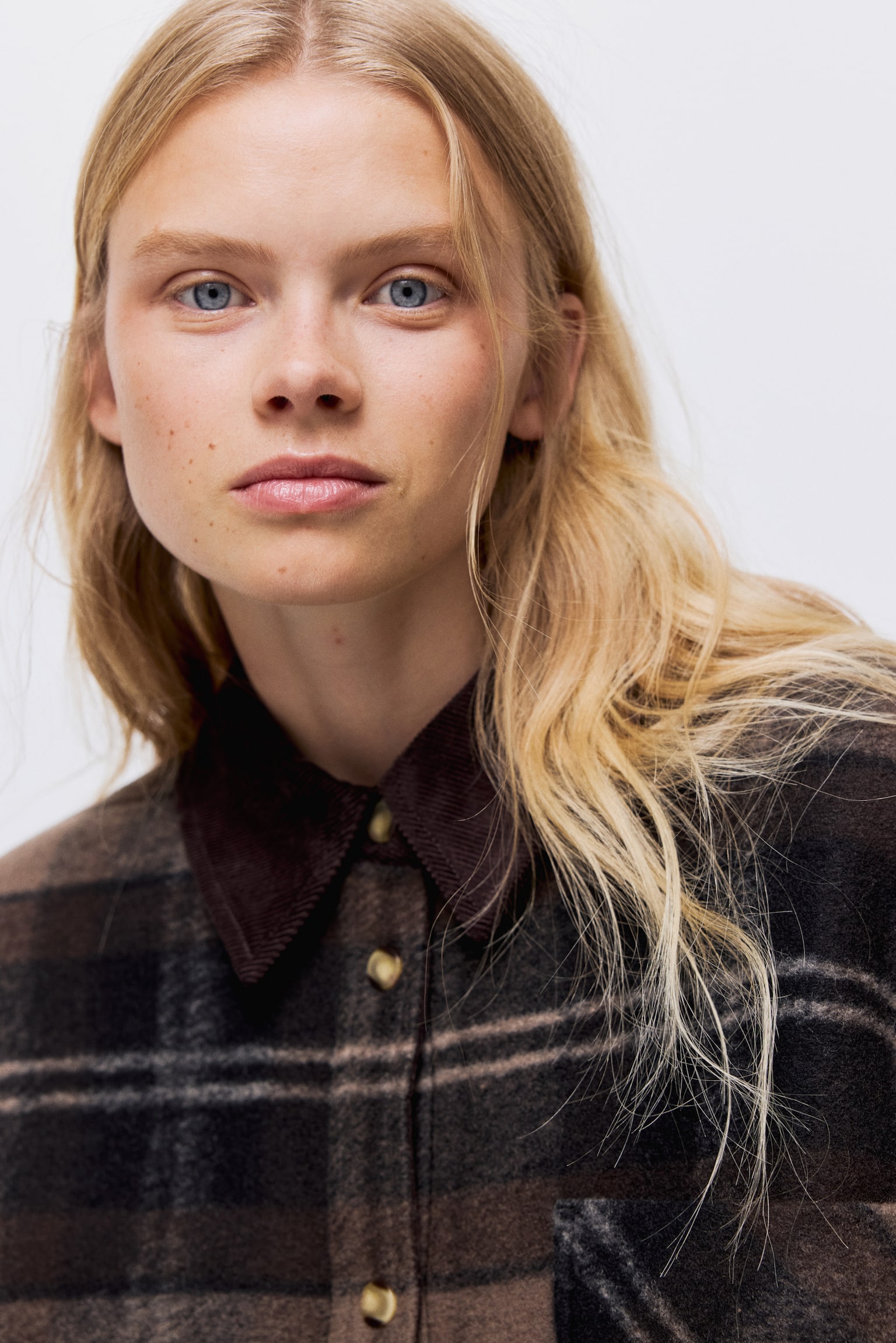 Teddy-lined shacket - Dark brown/Checked - 5