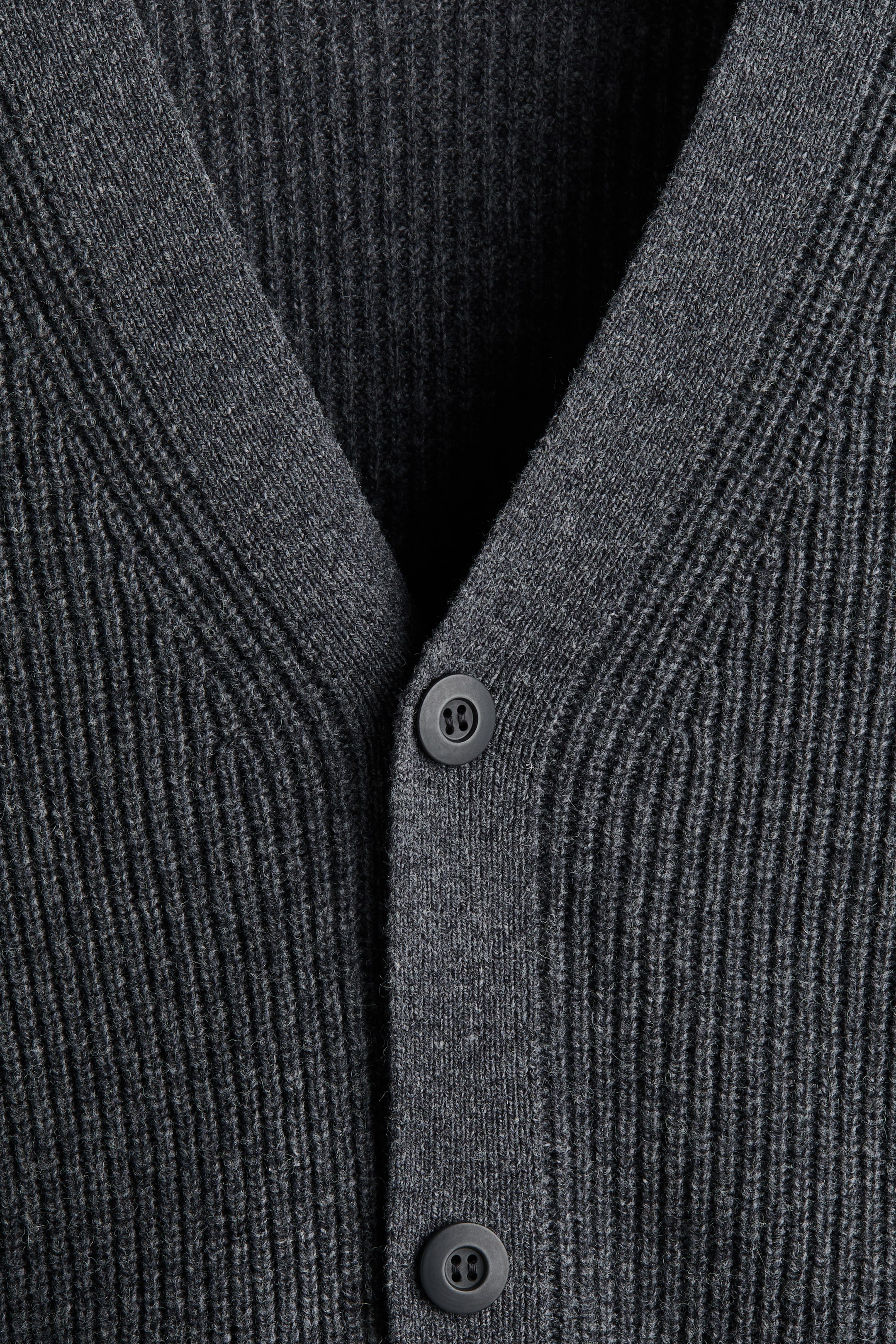 Gilet classique en tricot de laine côtelée