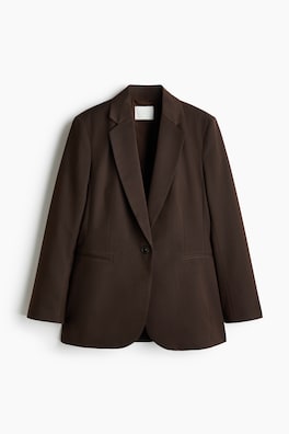 Enkelknäppt kavaj i twill