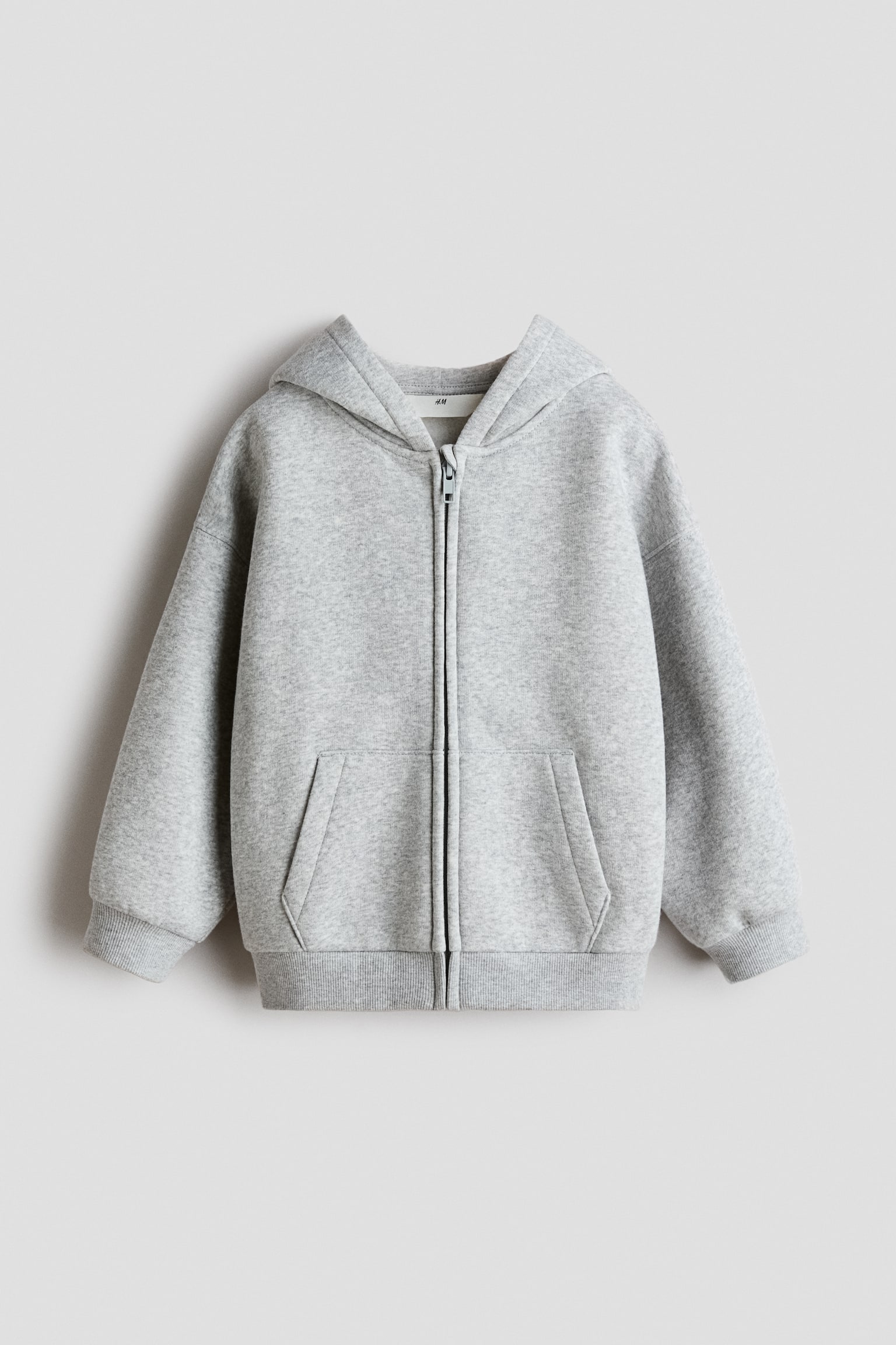 Brushed-Inside Hooded Jacket - Light gray melange/Black/Navy blue/Beige/Light blue - 1