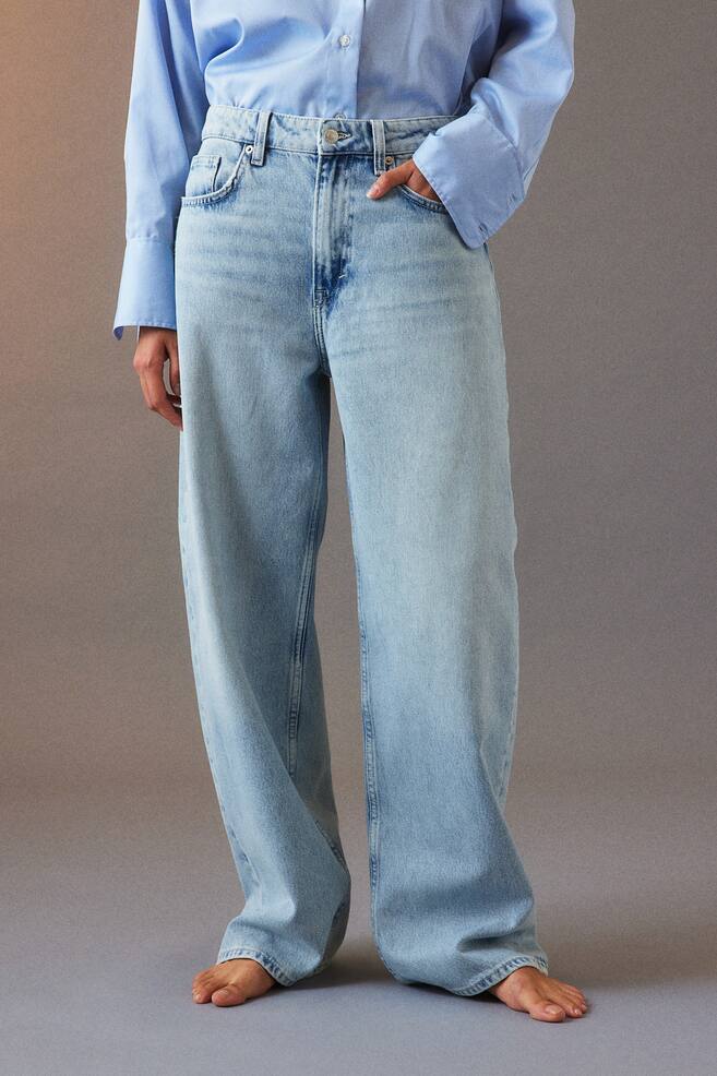 90s Baggy High Jeans - Haalea deniminsininen/Vaalea deniminsininen/Black/Tummanruskea - 4