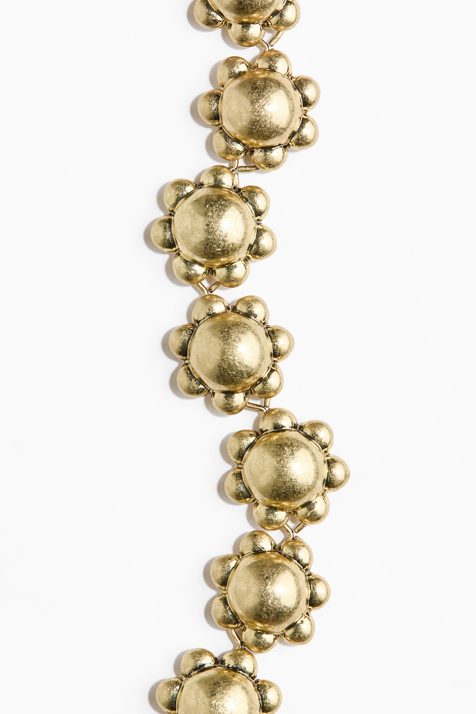 份量感花朵項鍊 - 金色 - 4