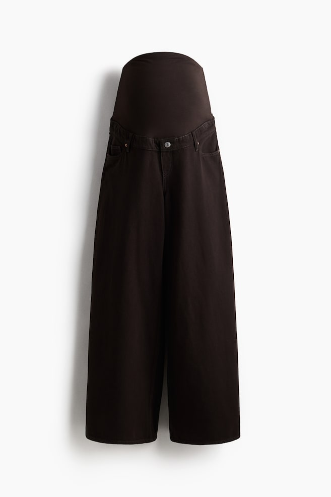 MAMA Wide Jeans - Dunkelbraun/Denimblau/Dunkles Denimblau/Dark beige/Leopard print - 1