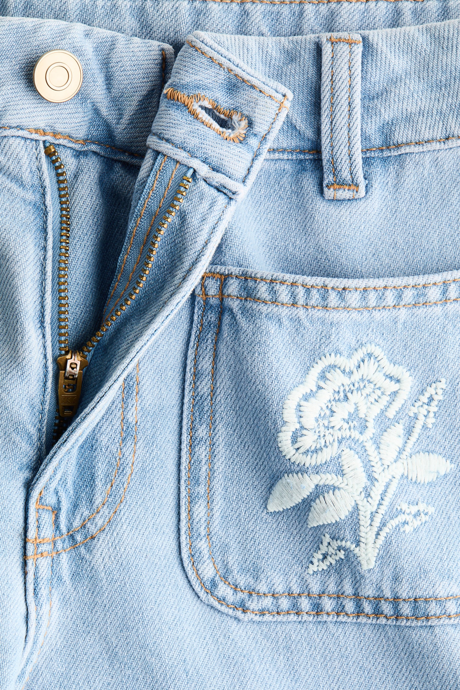 Wide Regular Waist Jeans - Light denim blue - 7