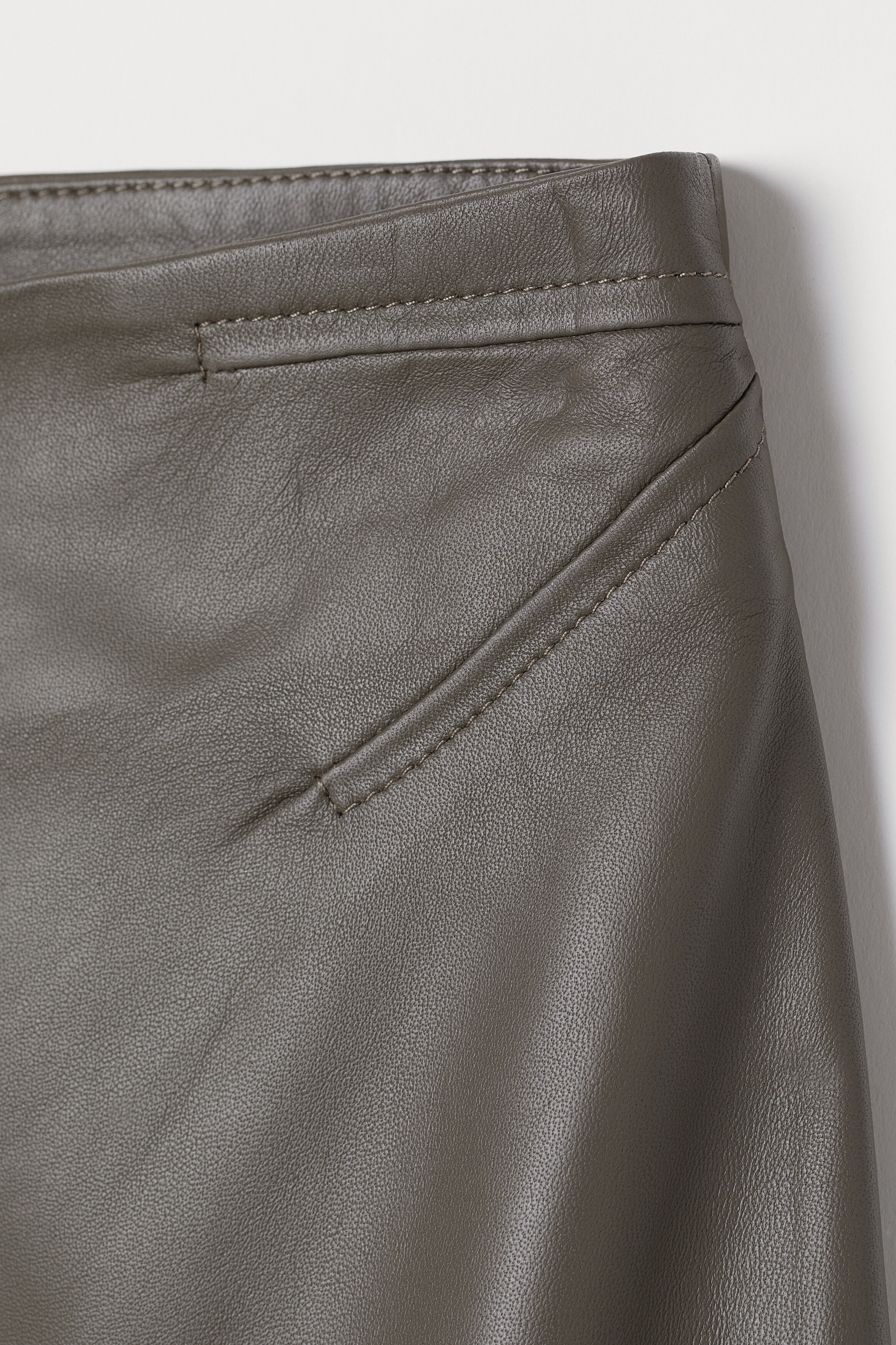 Leather skirt Grey Ladies H&M