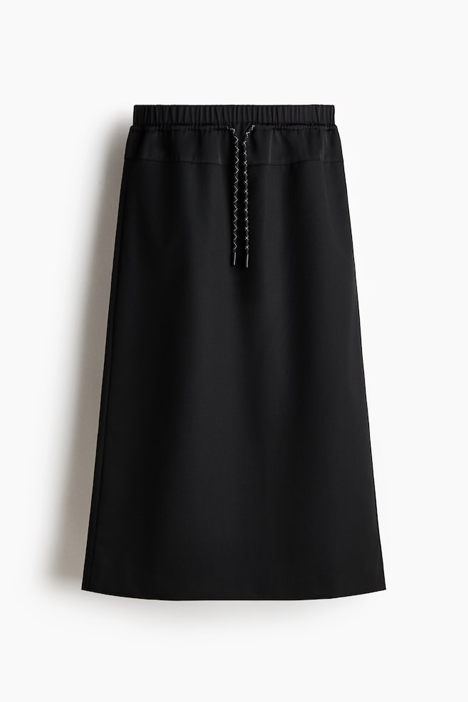 Wool-blend skirt - Black - 1