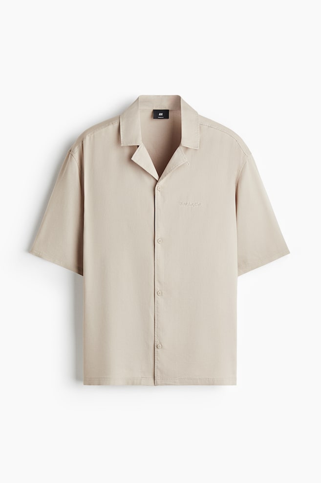 Loose Fit Resort shirt - Beige/S 25/Black - 1