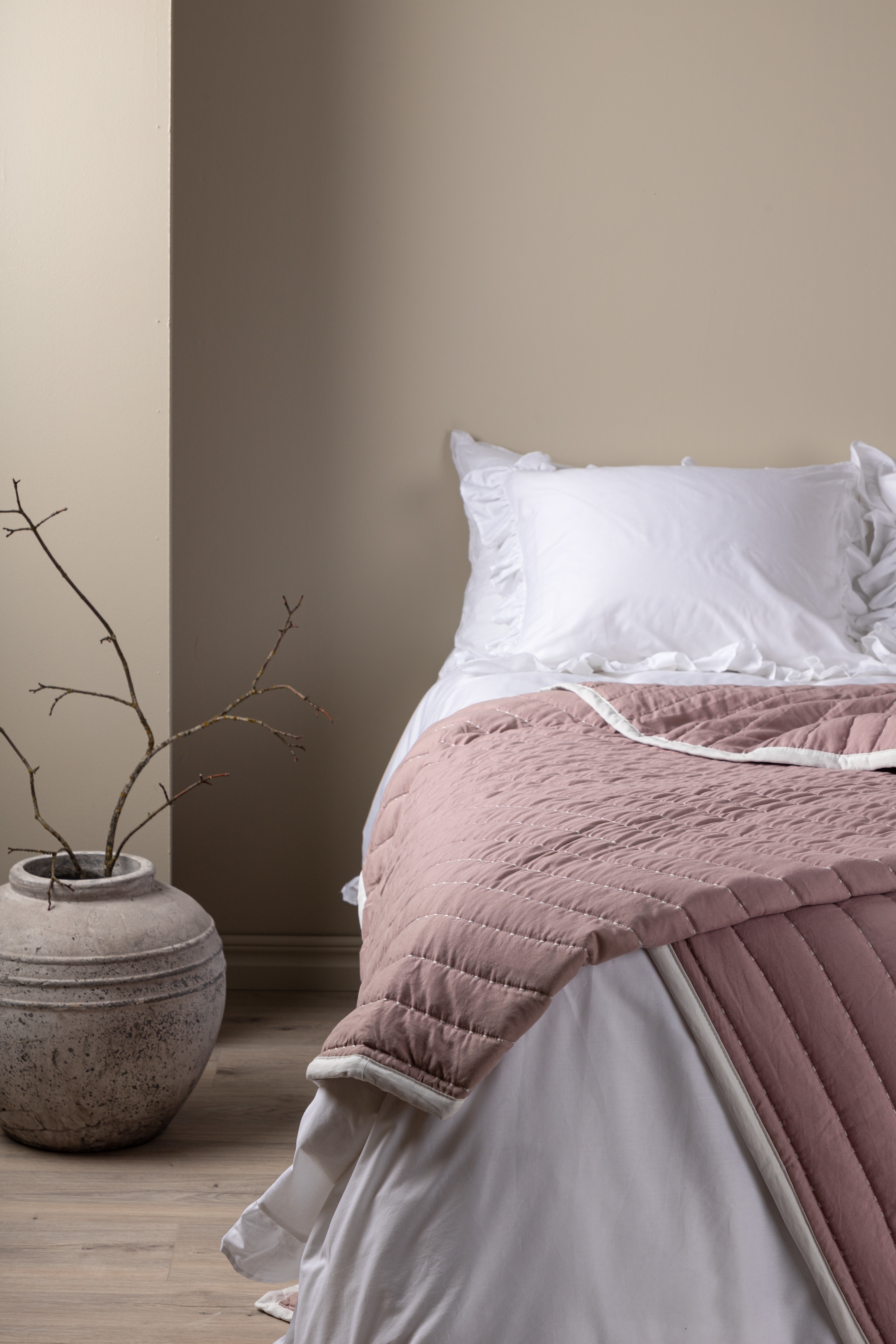 Coperta Juni - Rosa Polveroso, Bianco