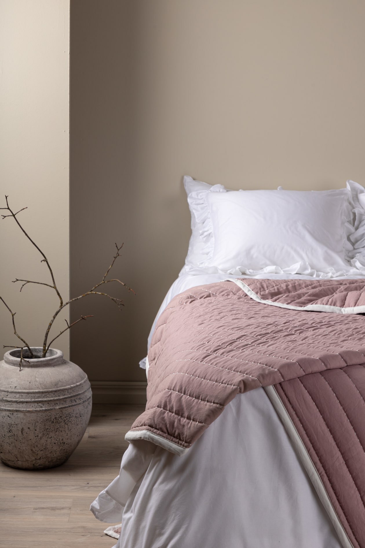 Haut Gilet Cami Velours écrasé H&M - Taille M, Rose Poussiéreux, Occasion Très Bon état