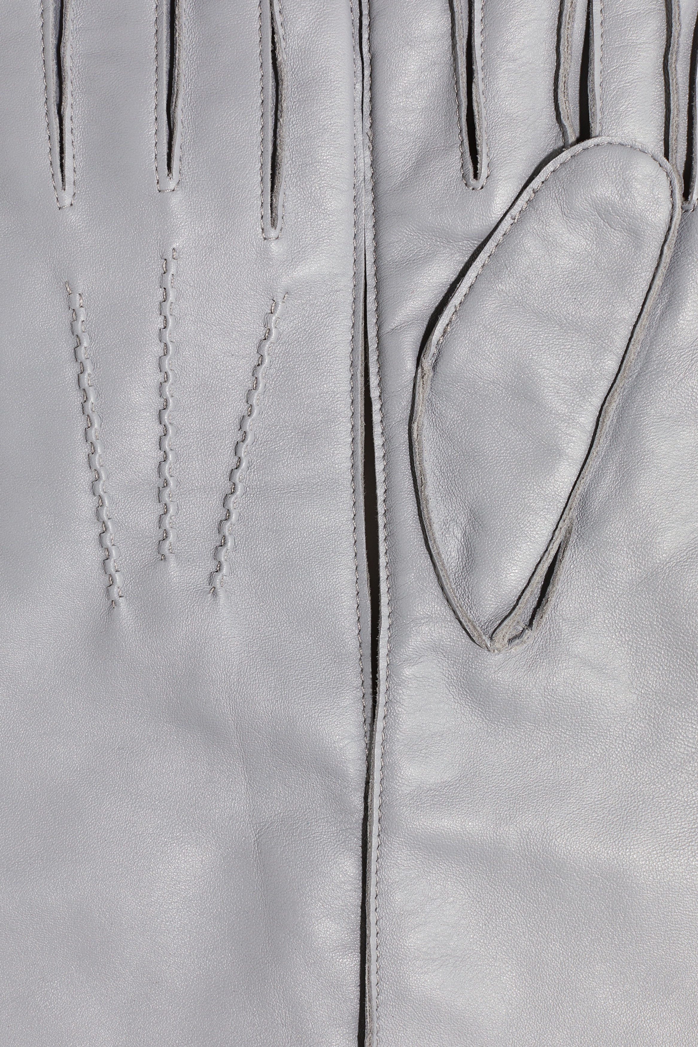 レザー製ロンググローブ ライトグレー DEFOE バイク用 レザーグローブ - RIDEZ | アンバーピース