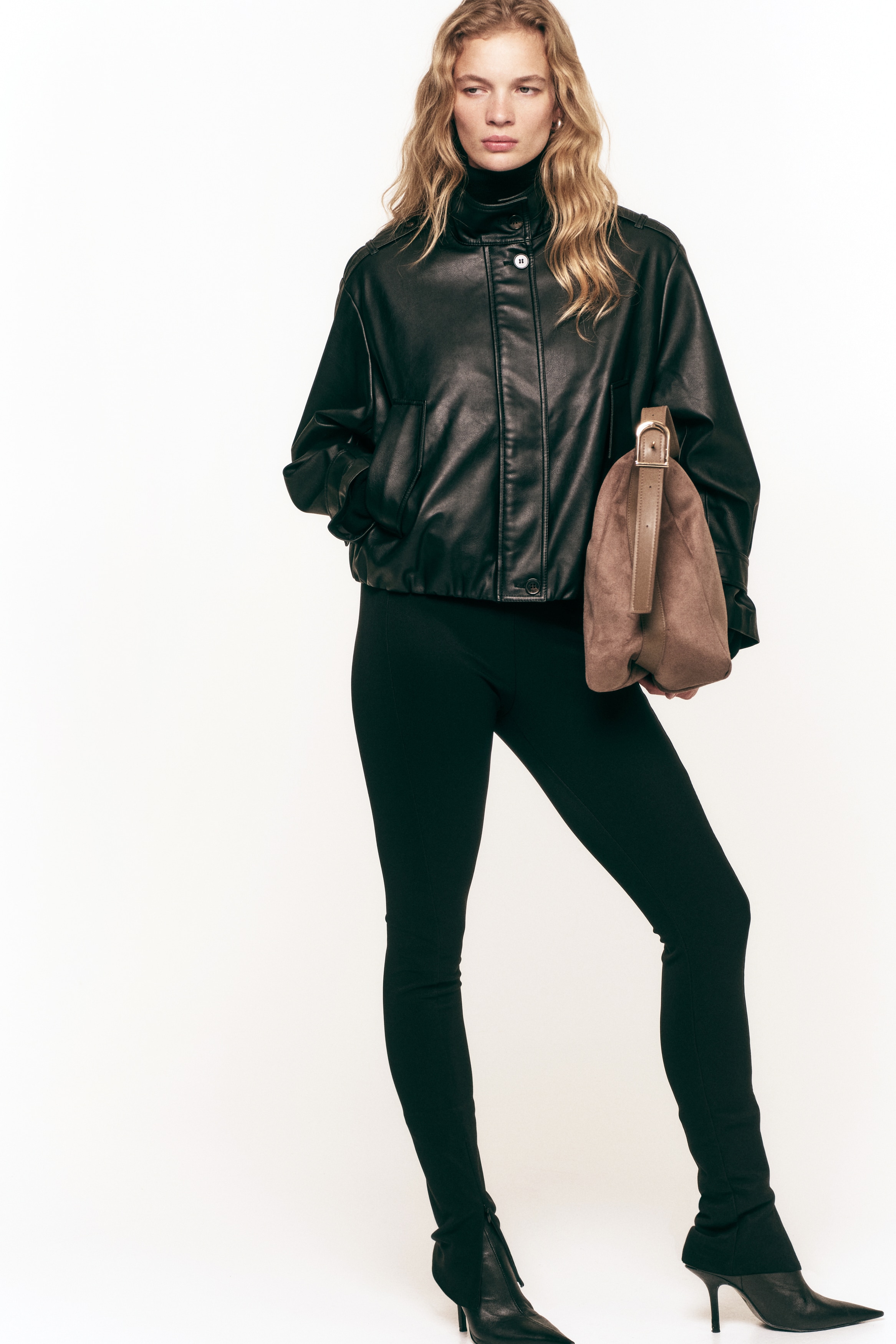 Zip-hem leggings