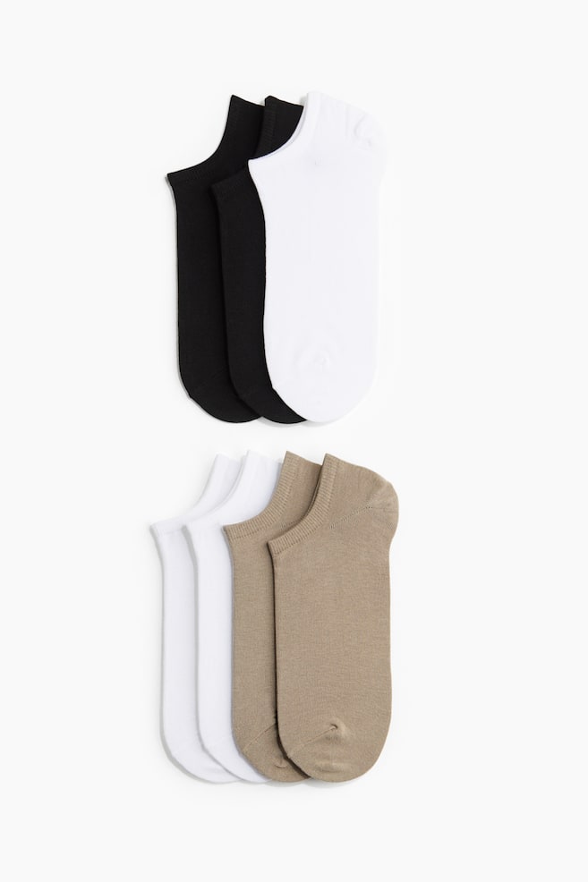 7-pack trainer socks - Beige/Black/White/White/Black - 1