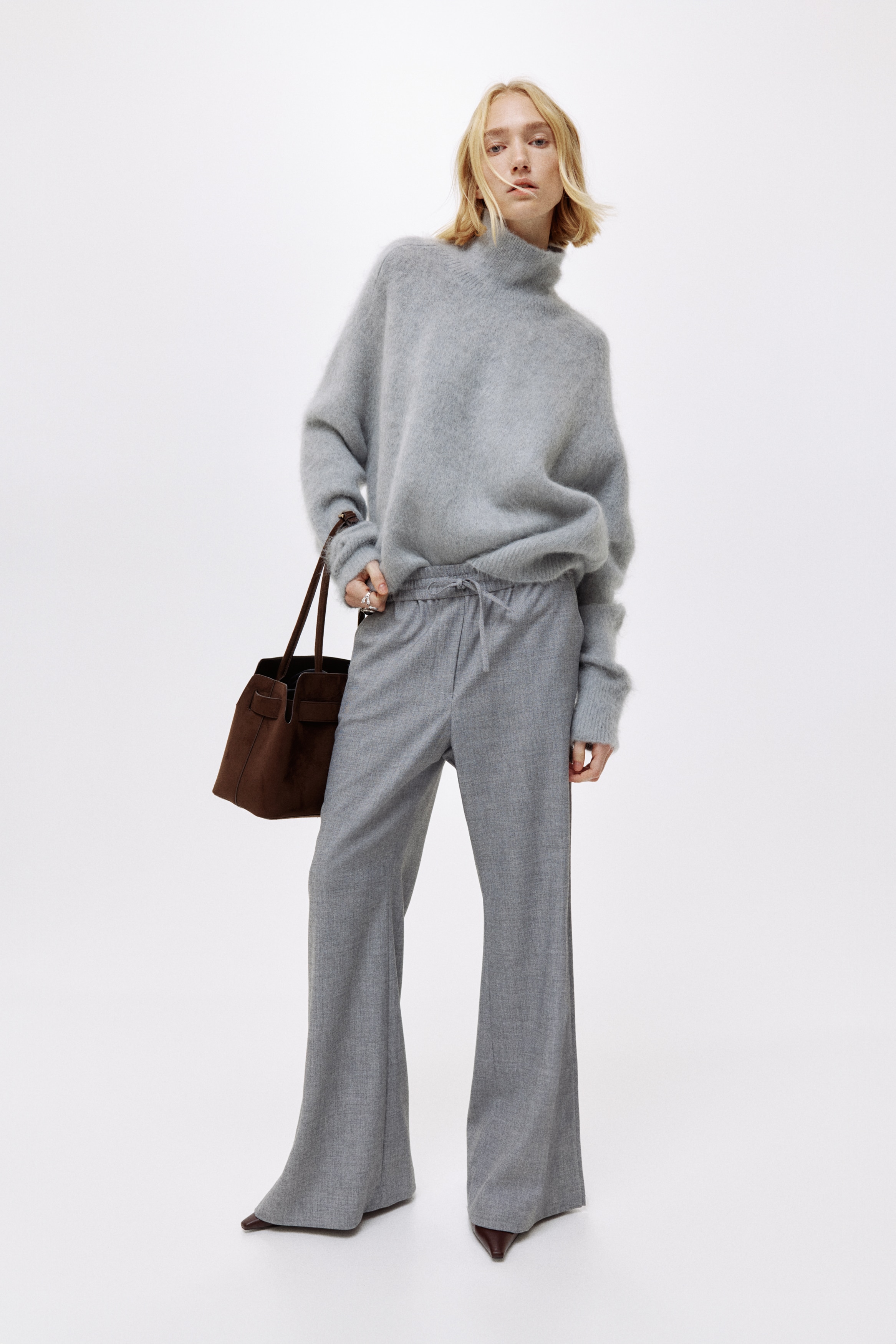Mohair-blend turtleneck jumper