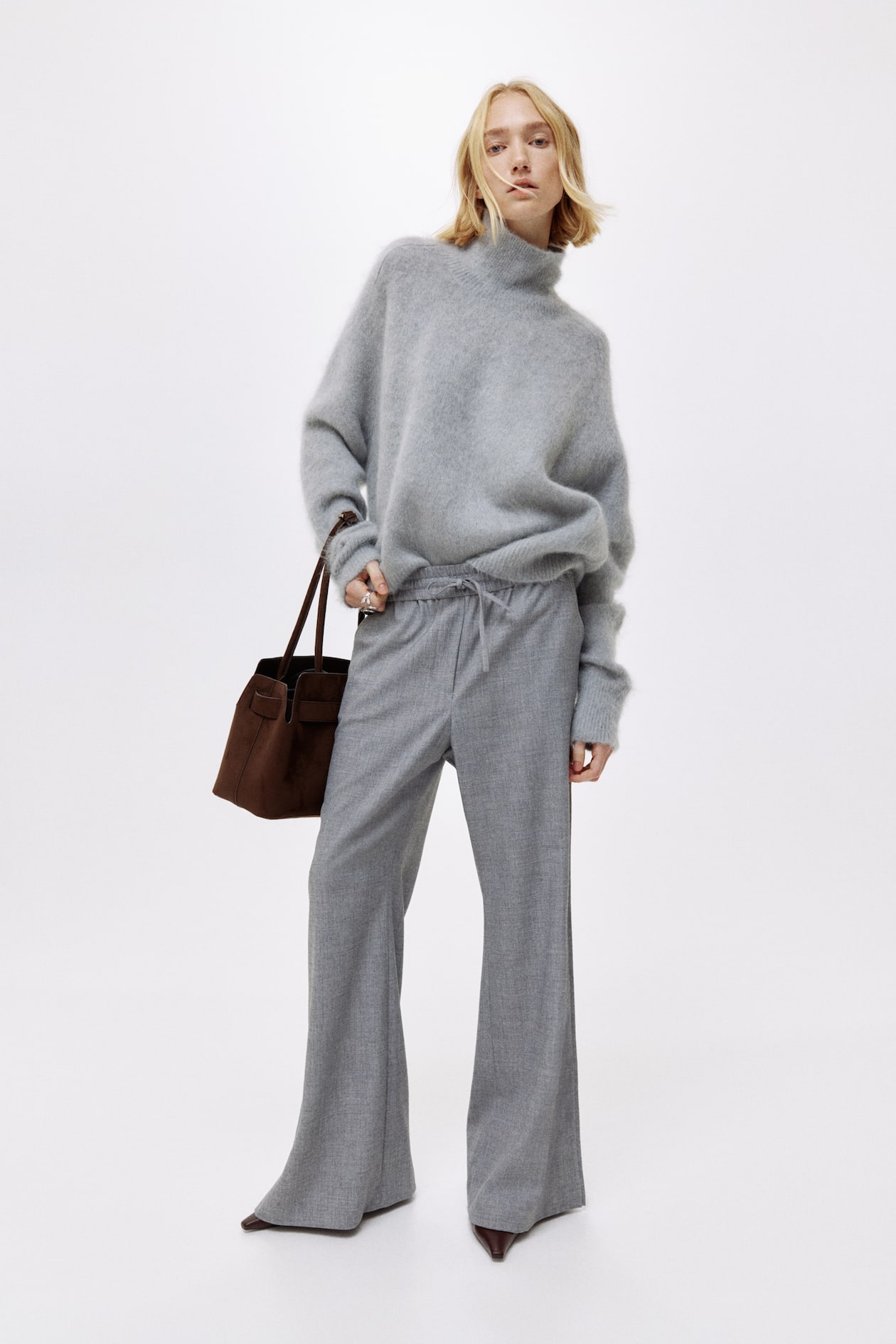 Mohair-Blend Mock Turtleneck Sweater - image 2