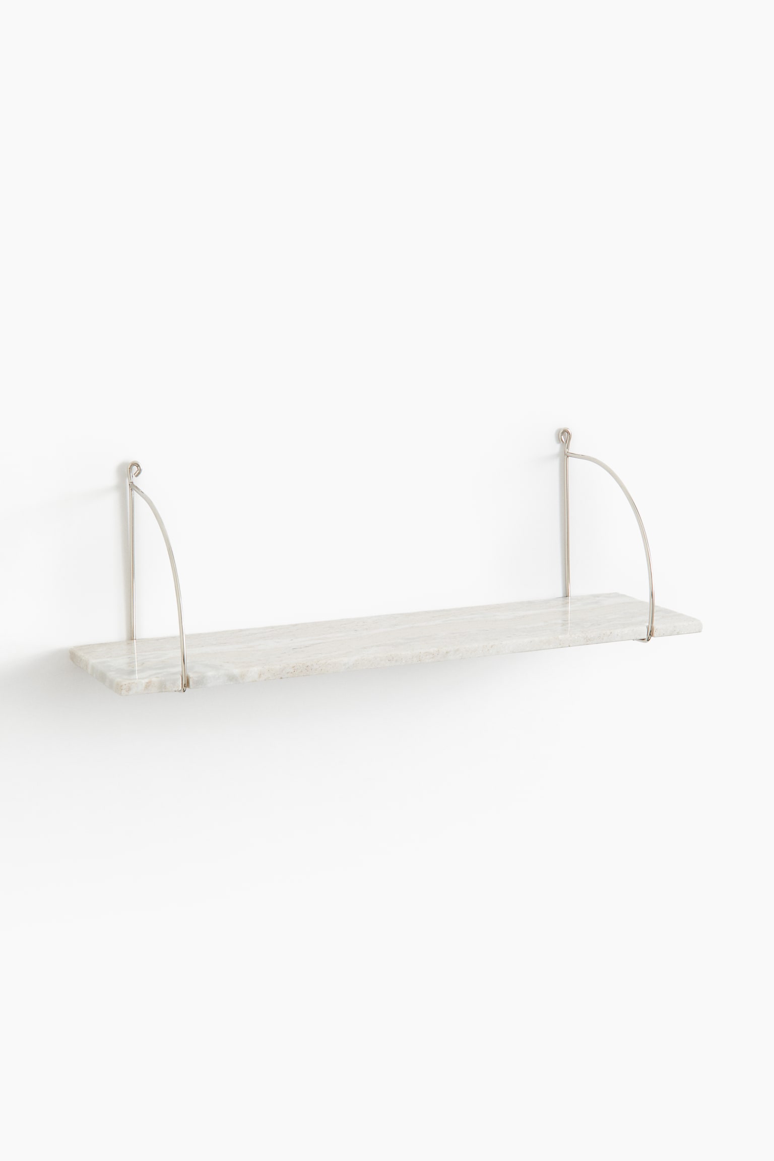 Marble and metal wall shelf - White/Marbled - 1