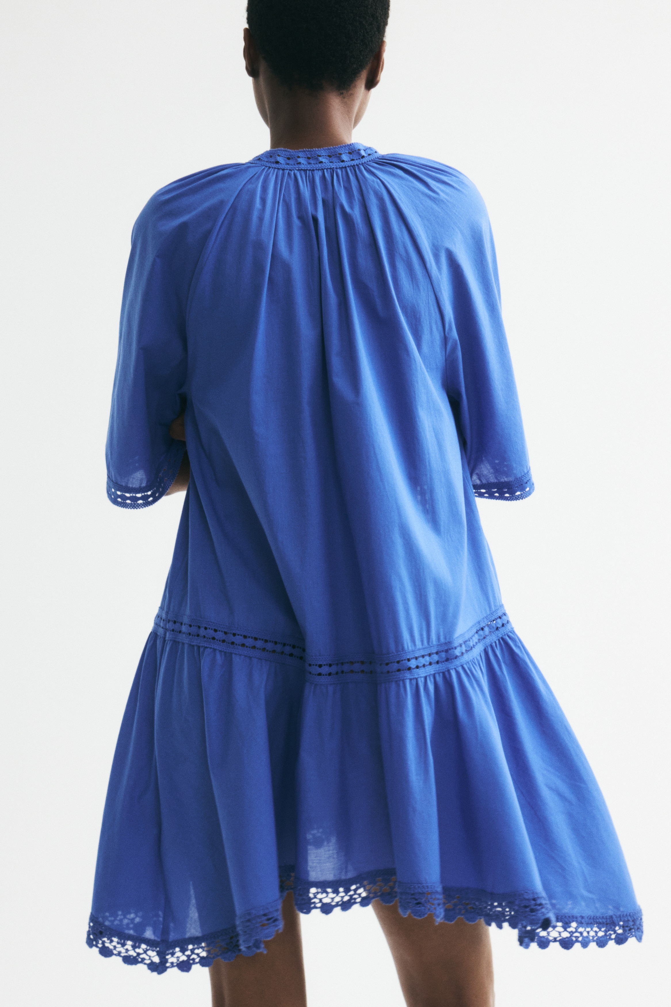 h&m lace dress blue H&M DIVIDE Navy Blue Lace Mini dress-whimsy goth, Witchy grunge