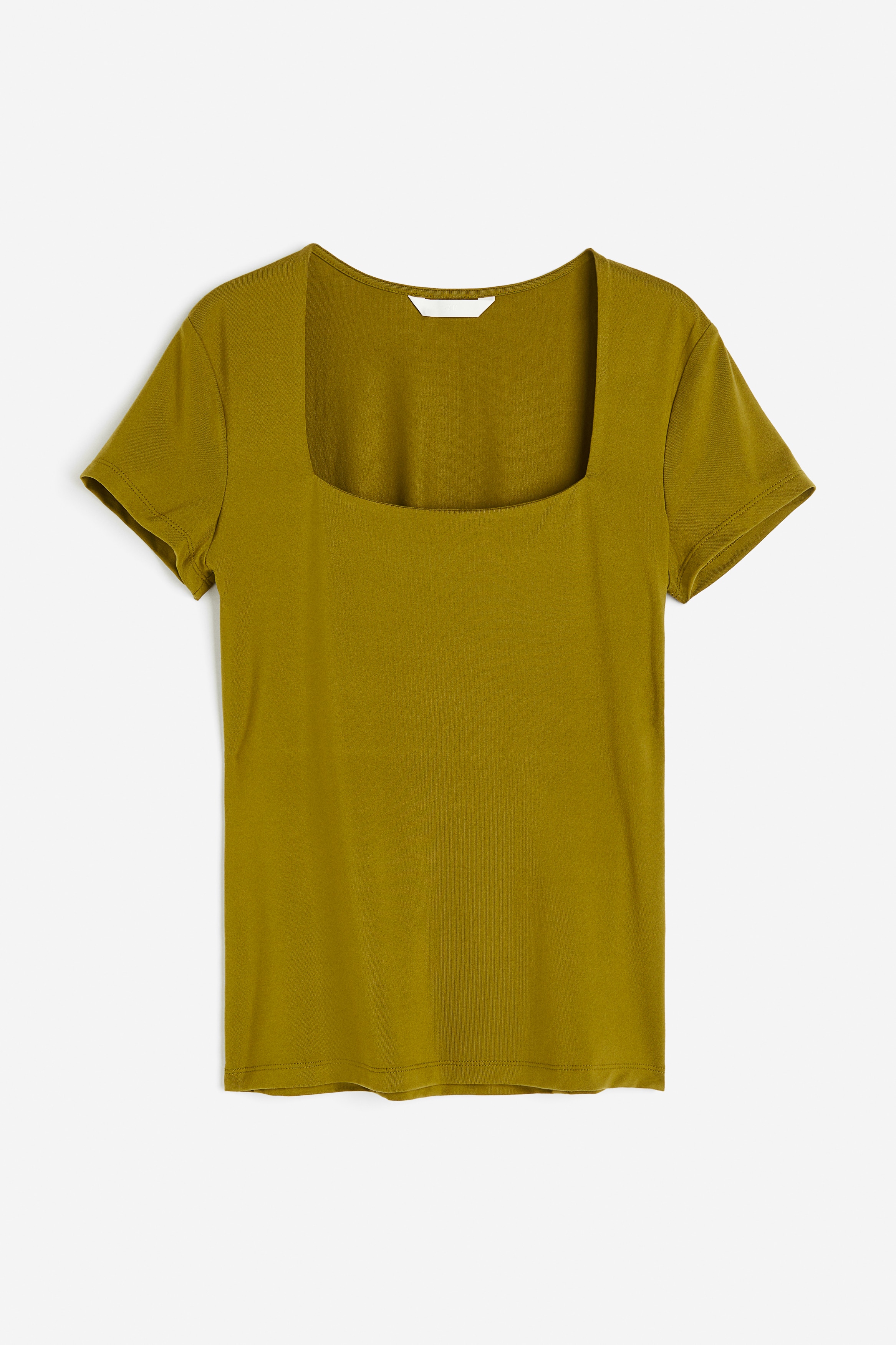 Square-neck top - Light beige - Ladies | H&M IN