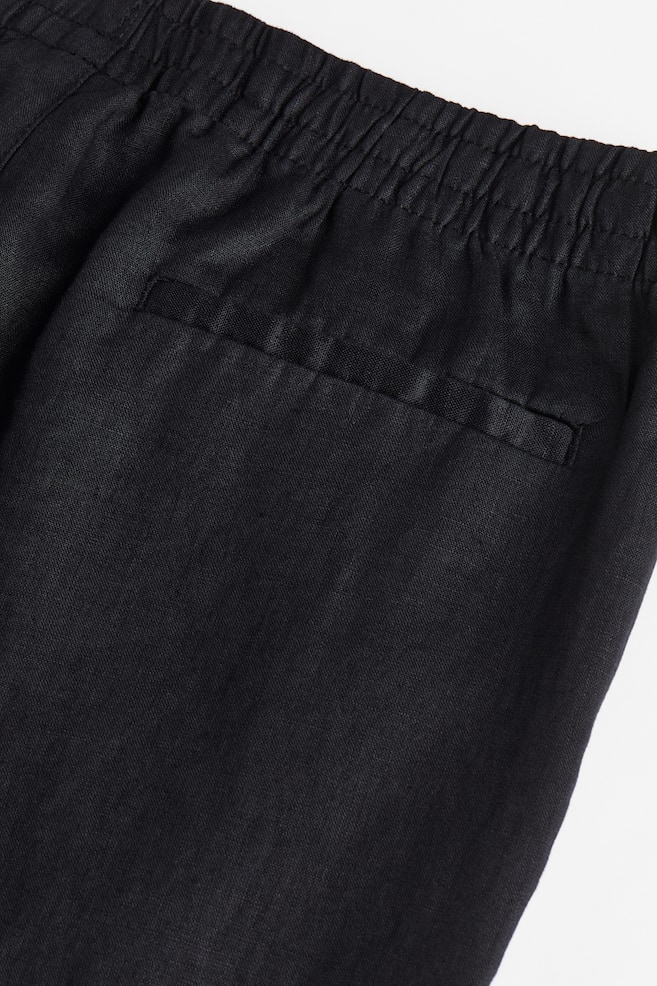 Pantalon en lin Regular Fit - Noir/Beige clair/Crème/Beige clair/dc/dc - 4