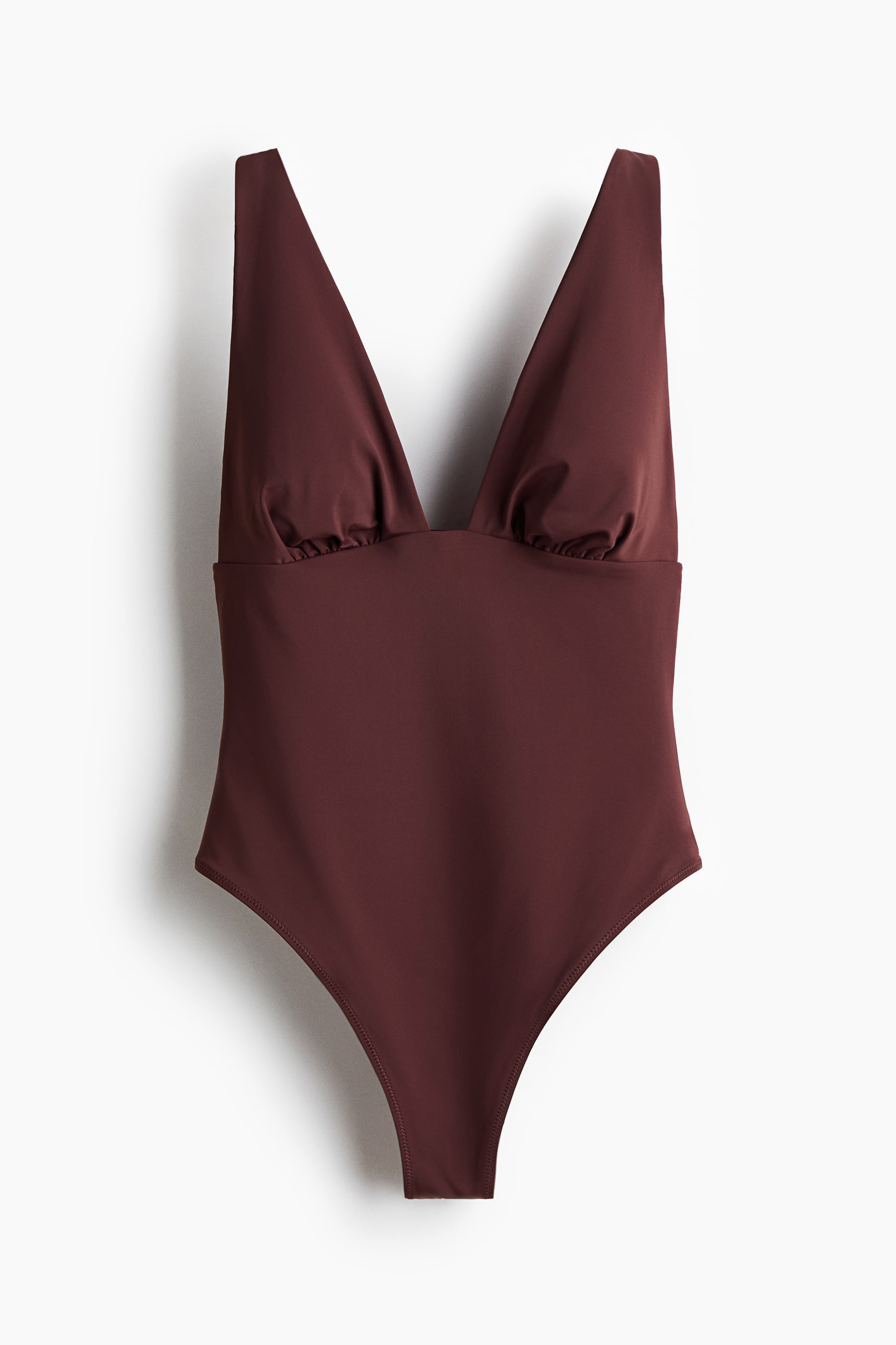 View larger image: Padded-Cup Swimsuit - Brown - Ladies | H&M US 5