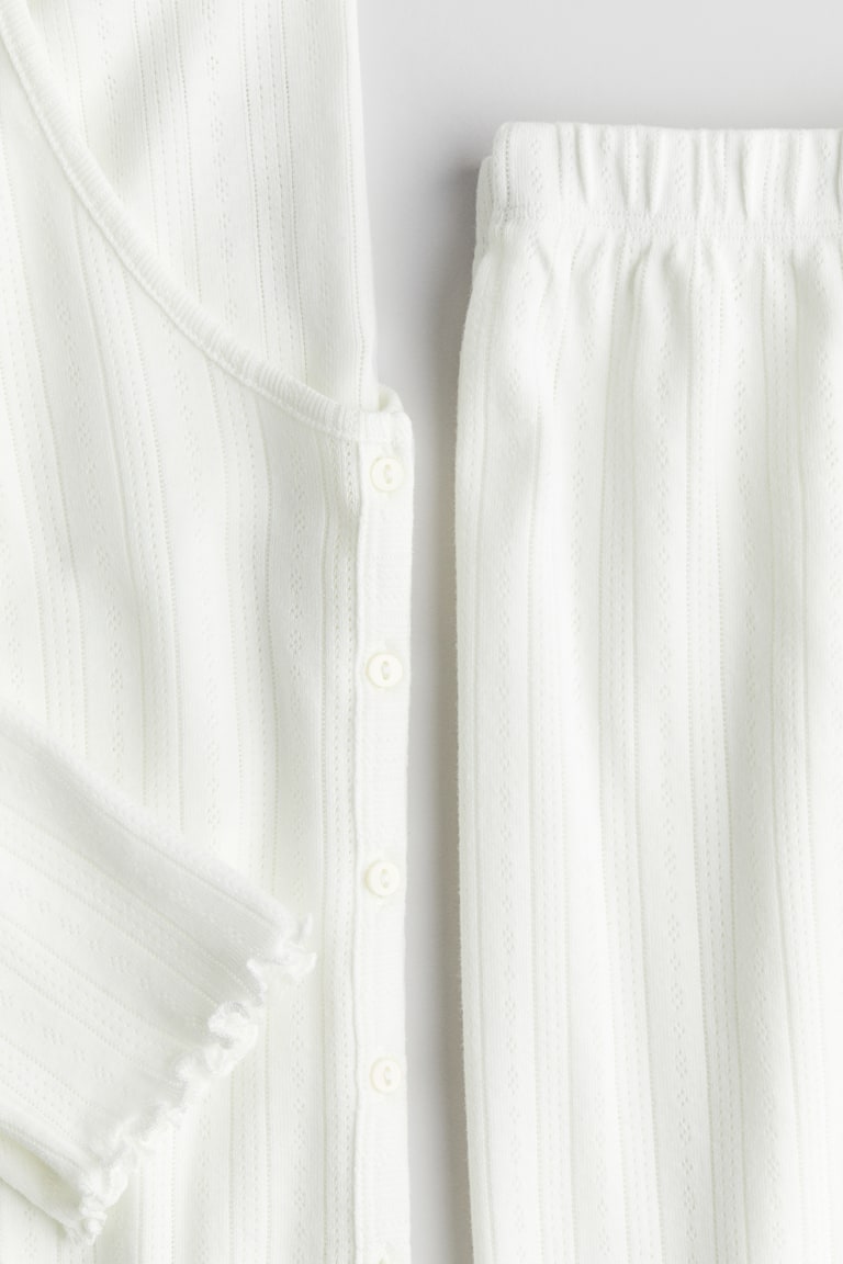 Striped Pointelle 2Pc Set