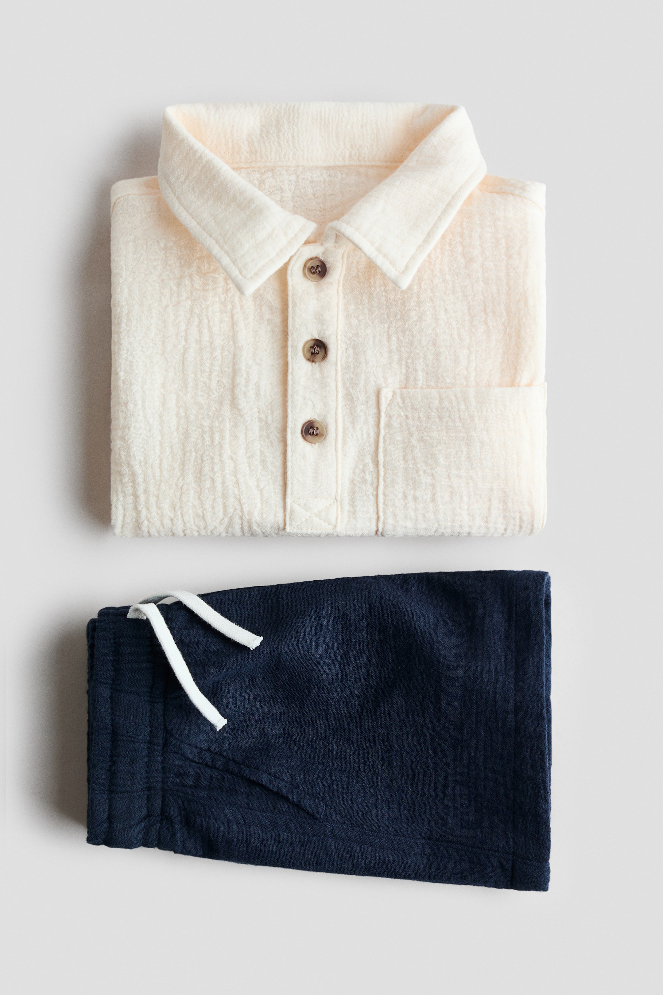 2-Piece Cotton Seersucker Set