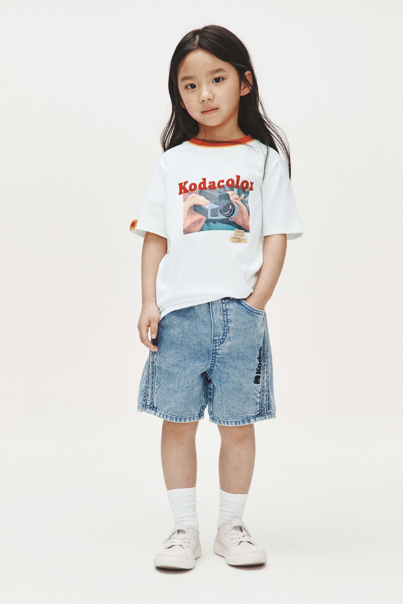 ルーズフィット プリントTシャツ-ホワイト／Kodak - 3