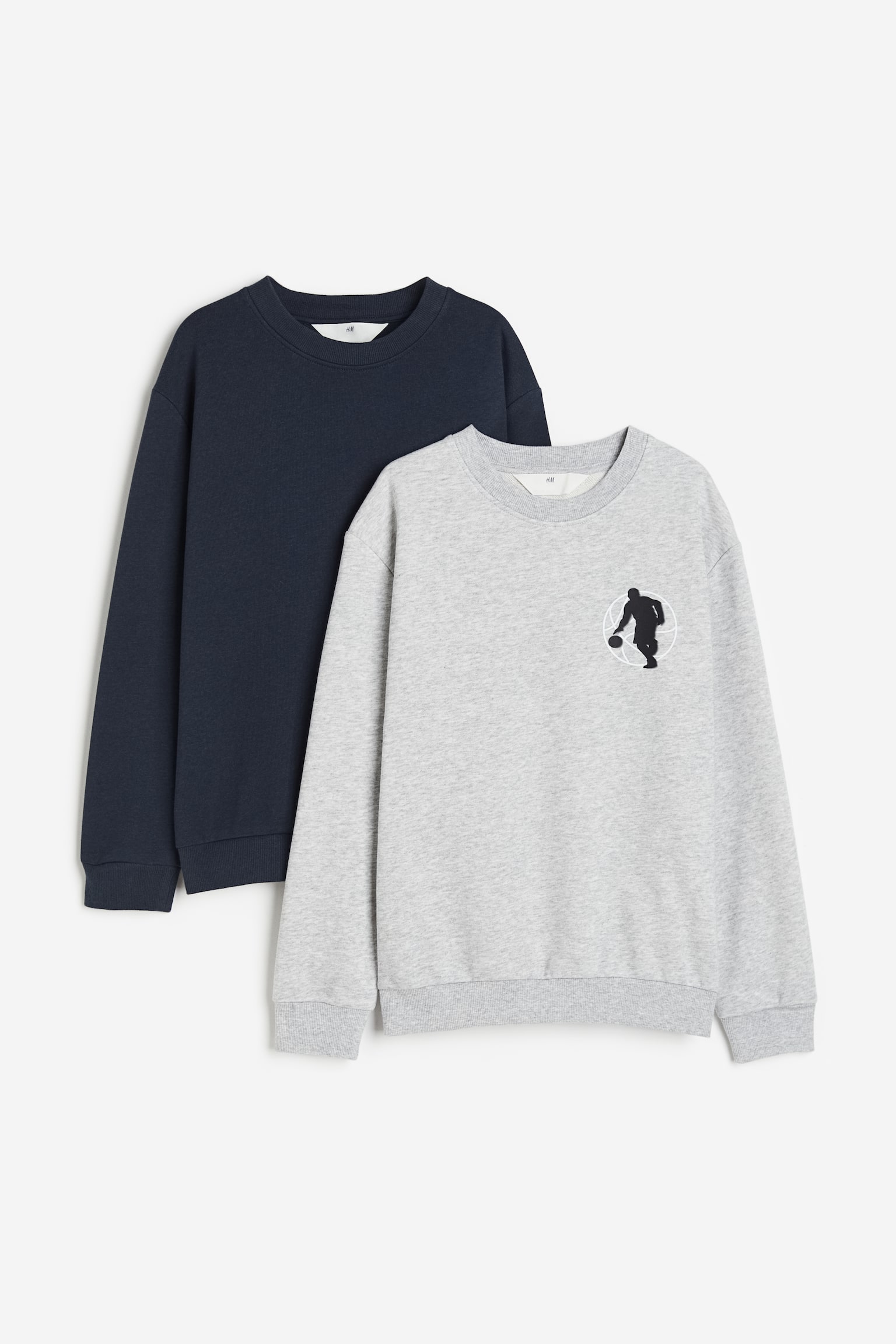 2-pack Sweaters - Light grey marle/Dark blue/Grey/Gamer - 1