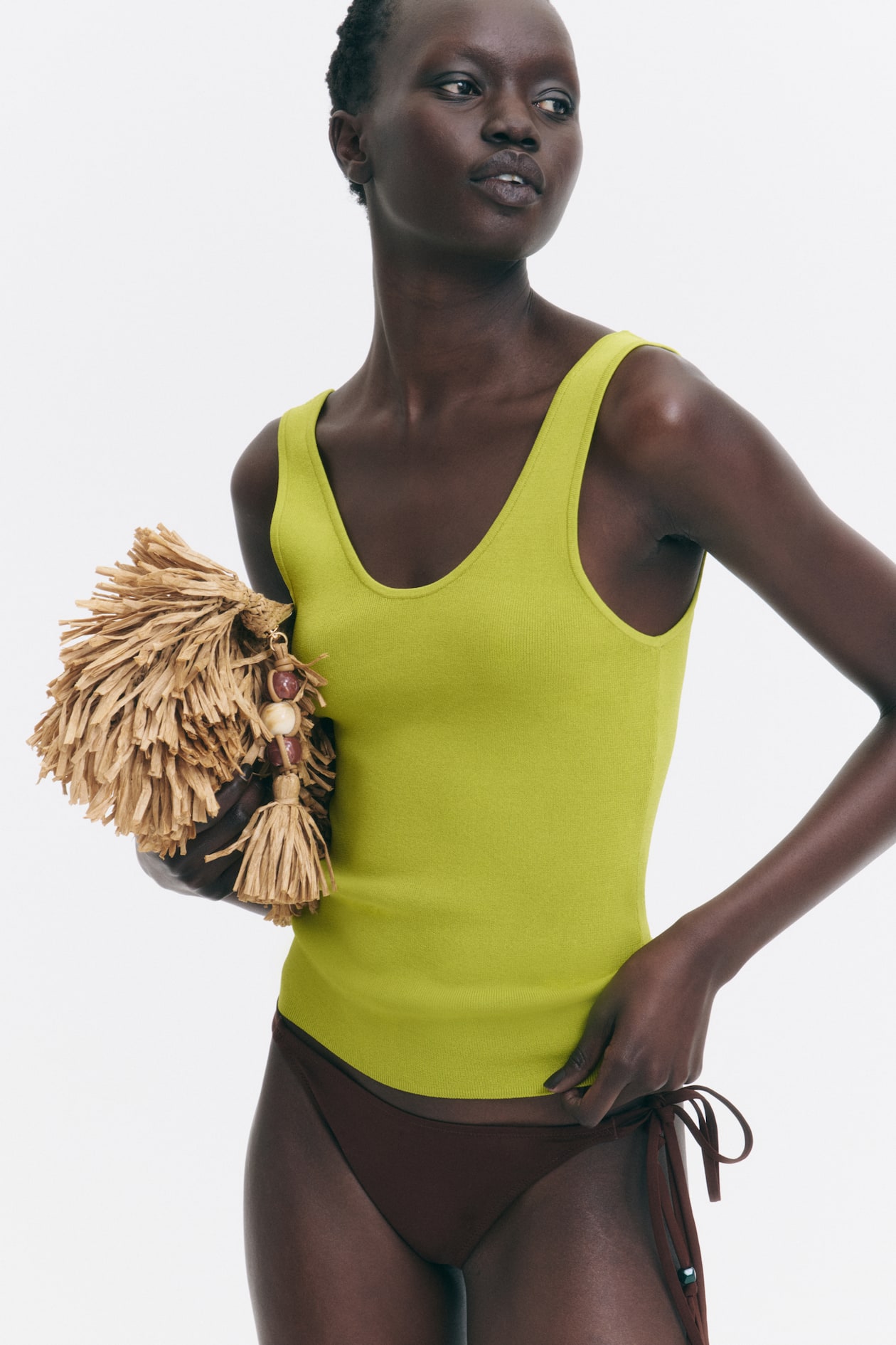 H&M Women's Lime green Knit Tank Top | H&M US