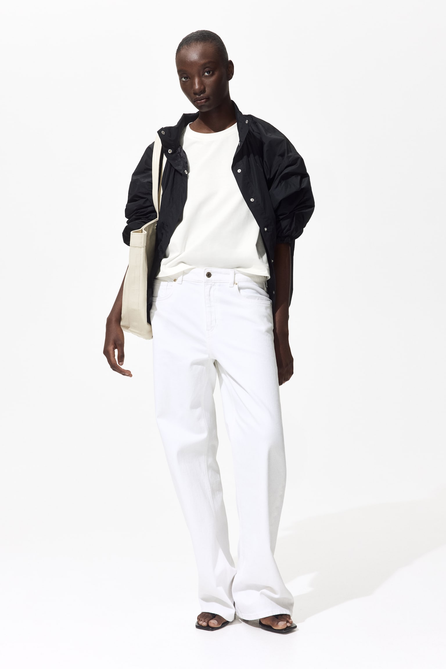 Женский топ H&M Pima Cotton Top, цвет: Слоновая кость — фото 3