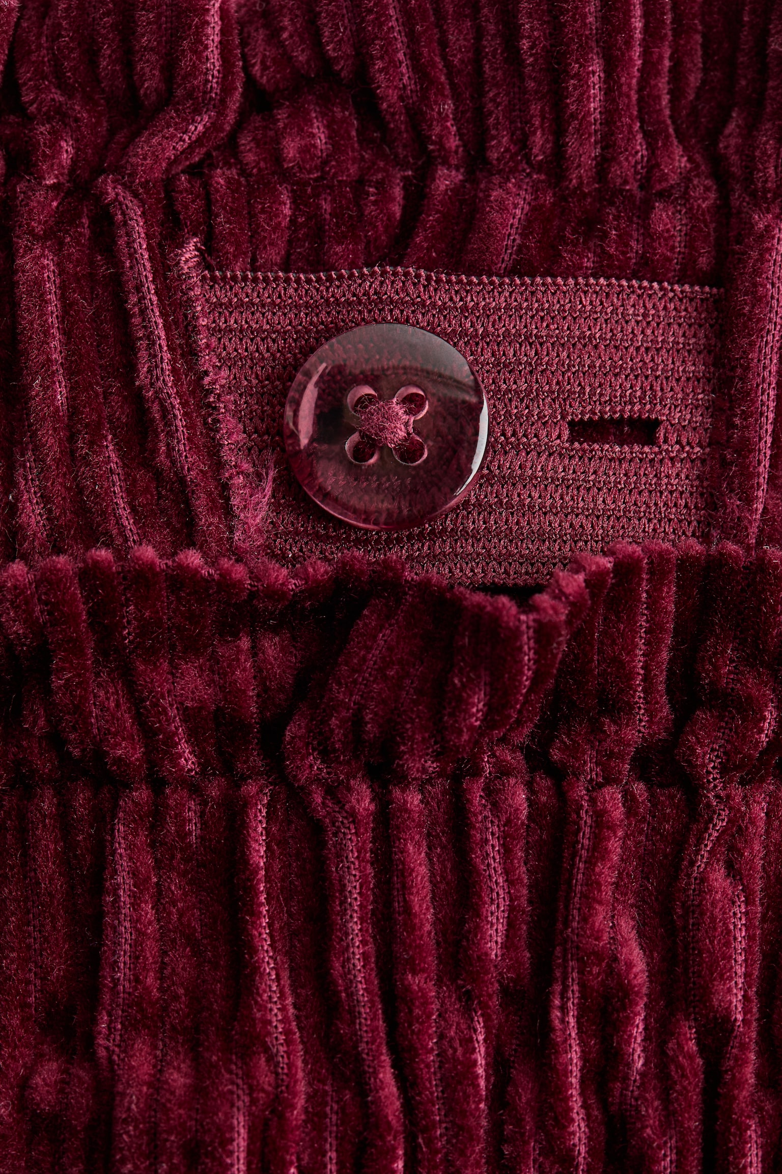 Детские брюки H&M Cotton Corduroy, цвет: Тёмный красный — фото 2