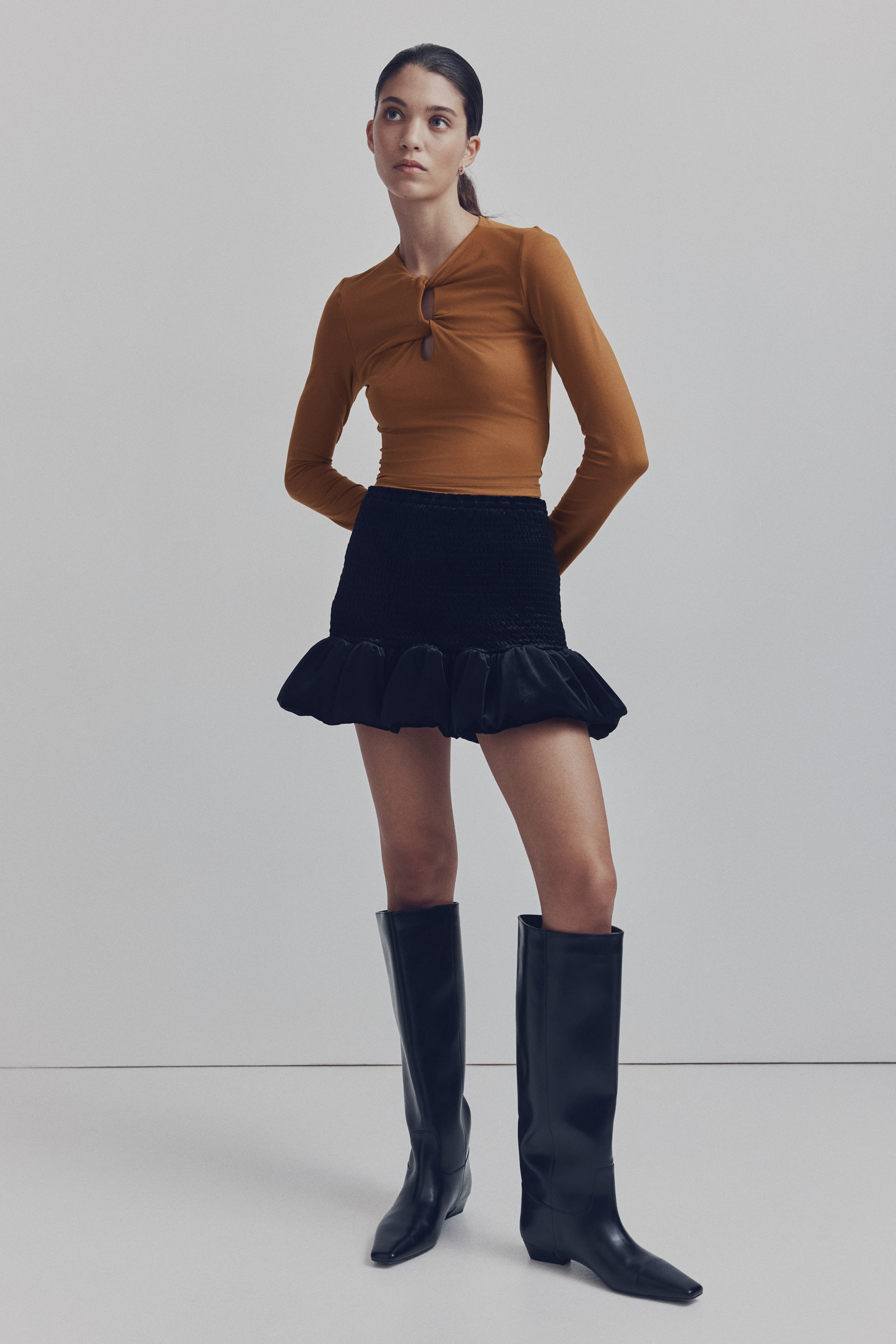 View larger image: Twist-detail top - Brown - Ladies | H&M HK 2