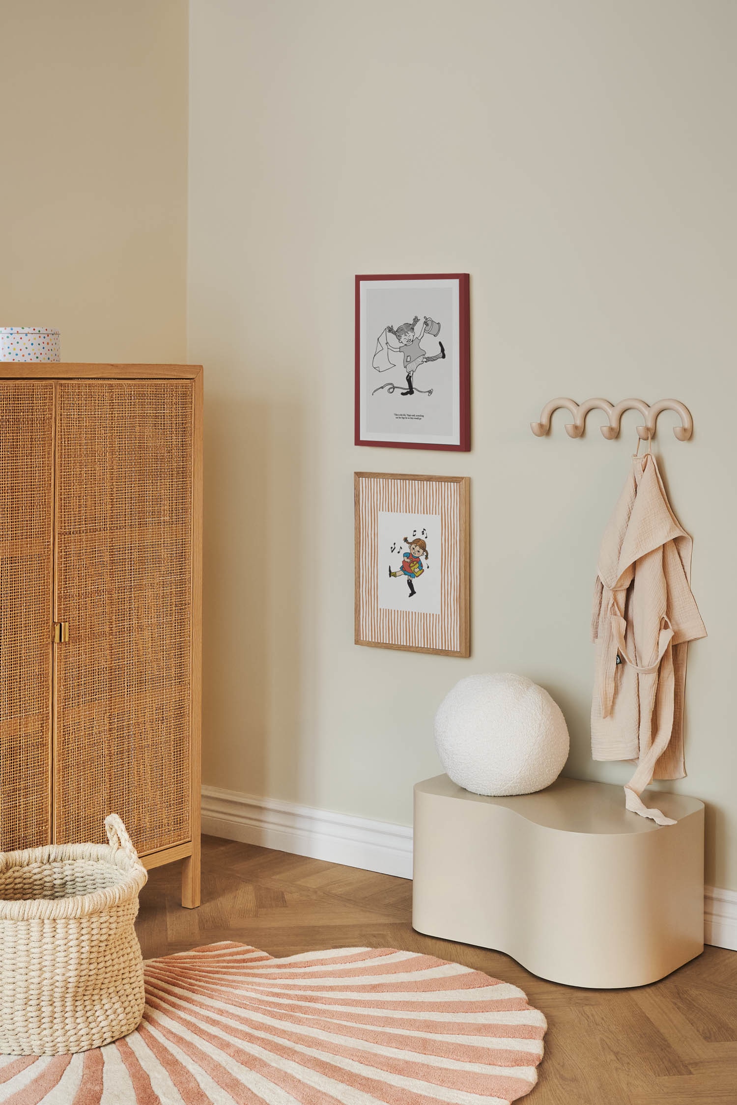 Pippi Orange Stripes Poster - Orange