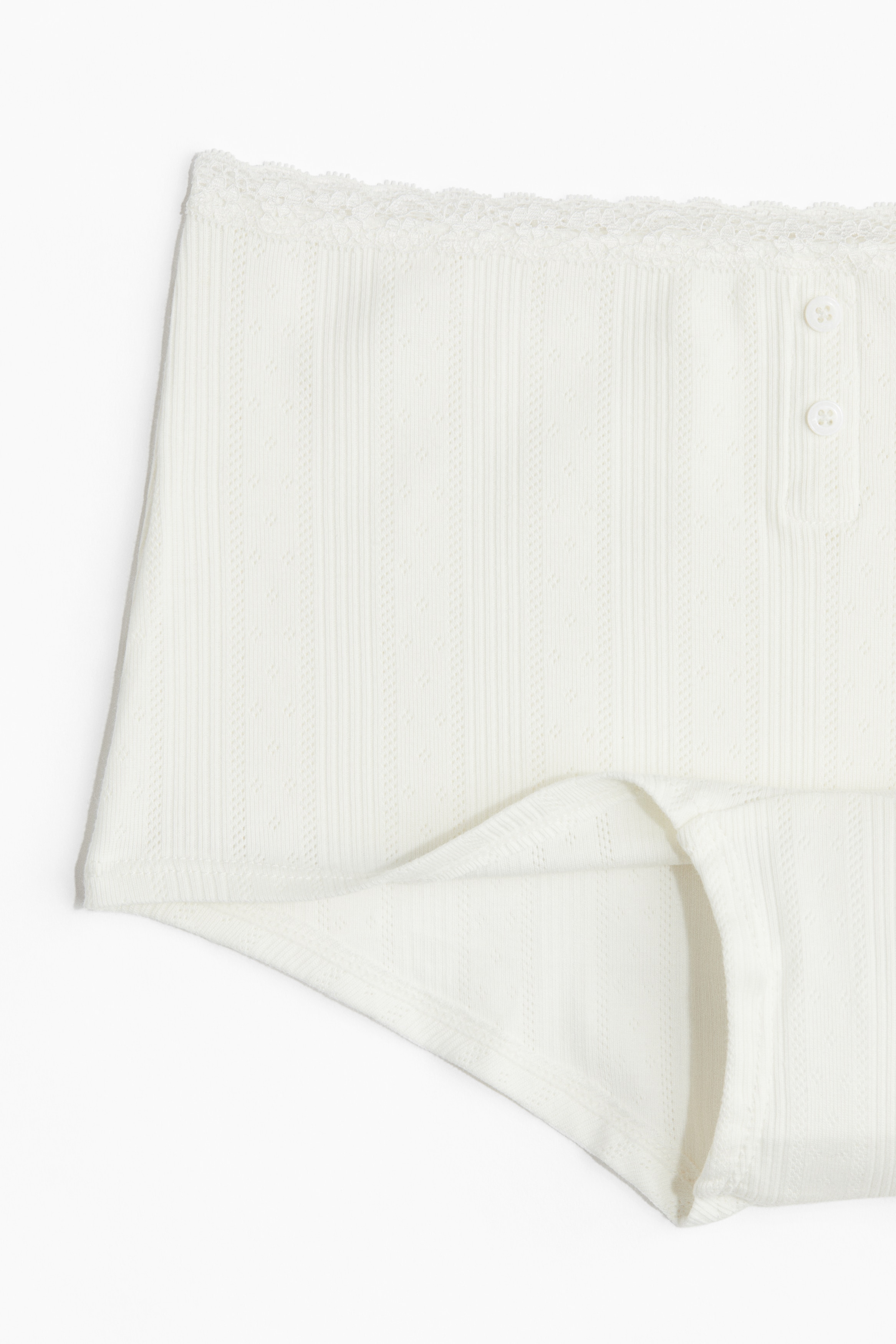 Cotton pointelle shortie briefs