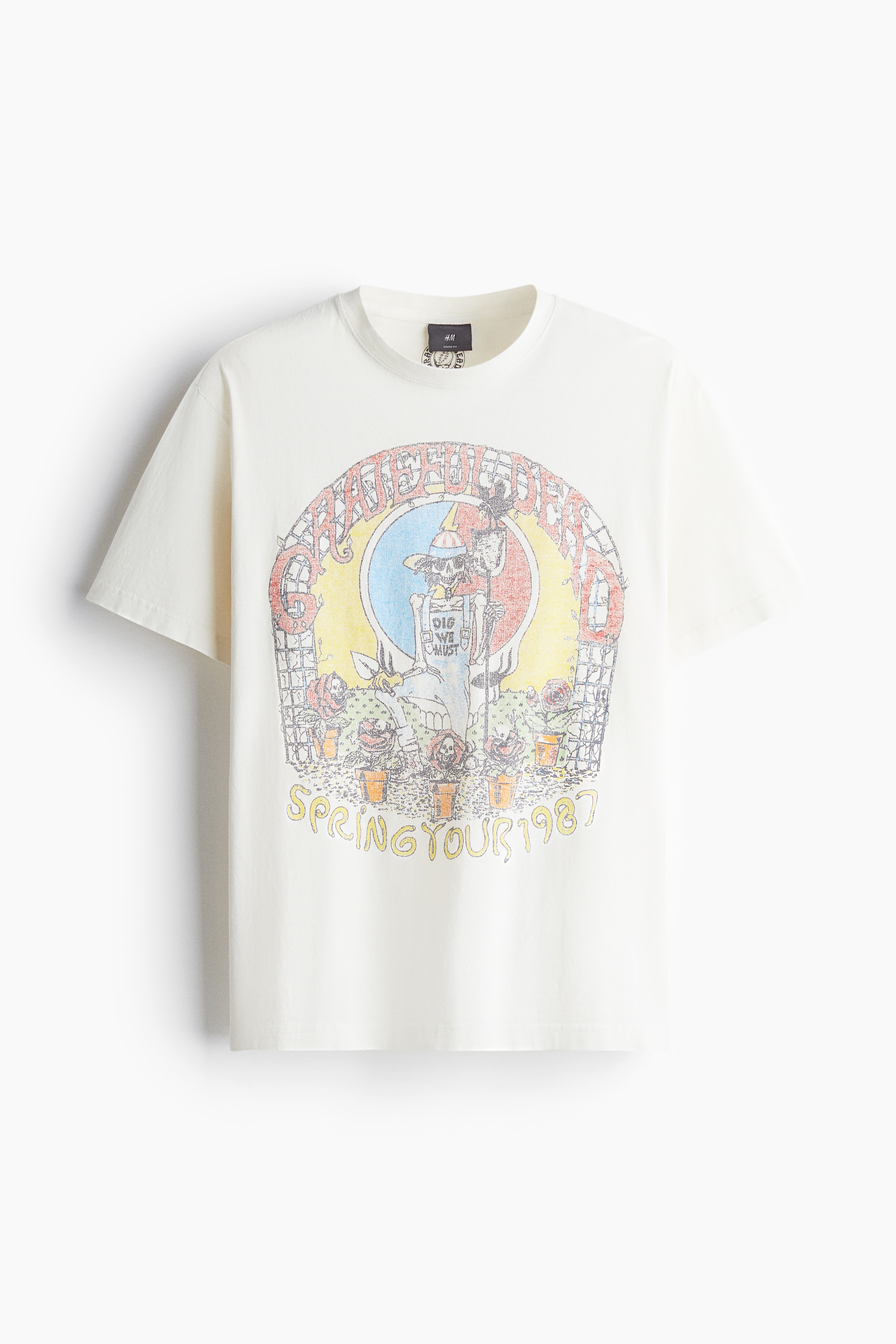 T-shirt met vintagelook Loose Fit - Wit/Grateful Dead/Zwart/Guns N' Roses/Zwart/Guns N' Roses