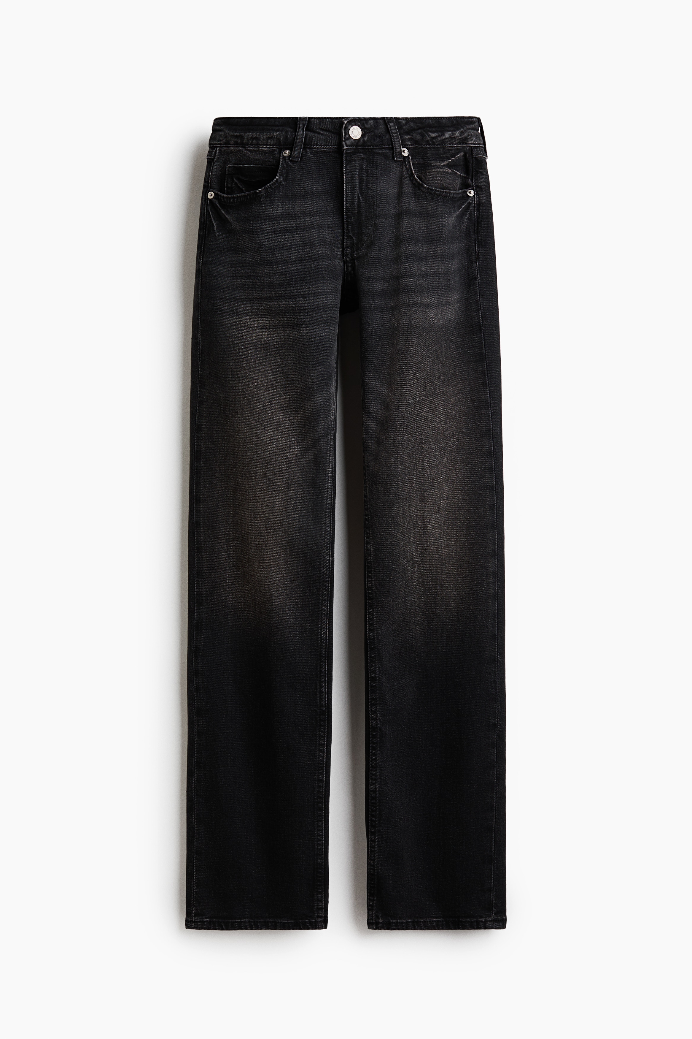 Slim Straight Low Waist Jeans - Black/Denim blue/Denim blue