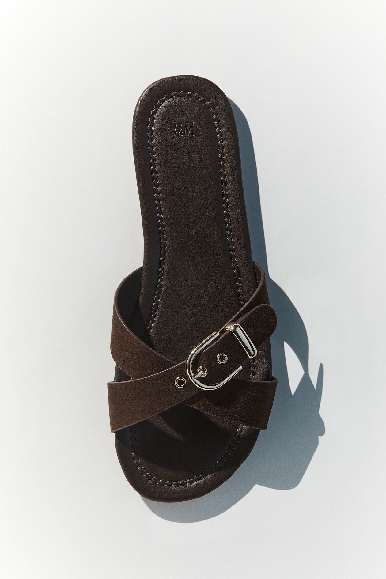 HM 25S HIGH WEDGE SANDALS IN MOCHA BROWN LAMBSKIN STYLE 15