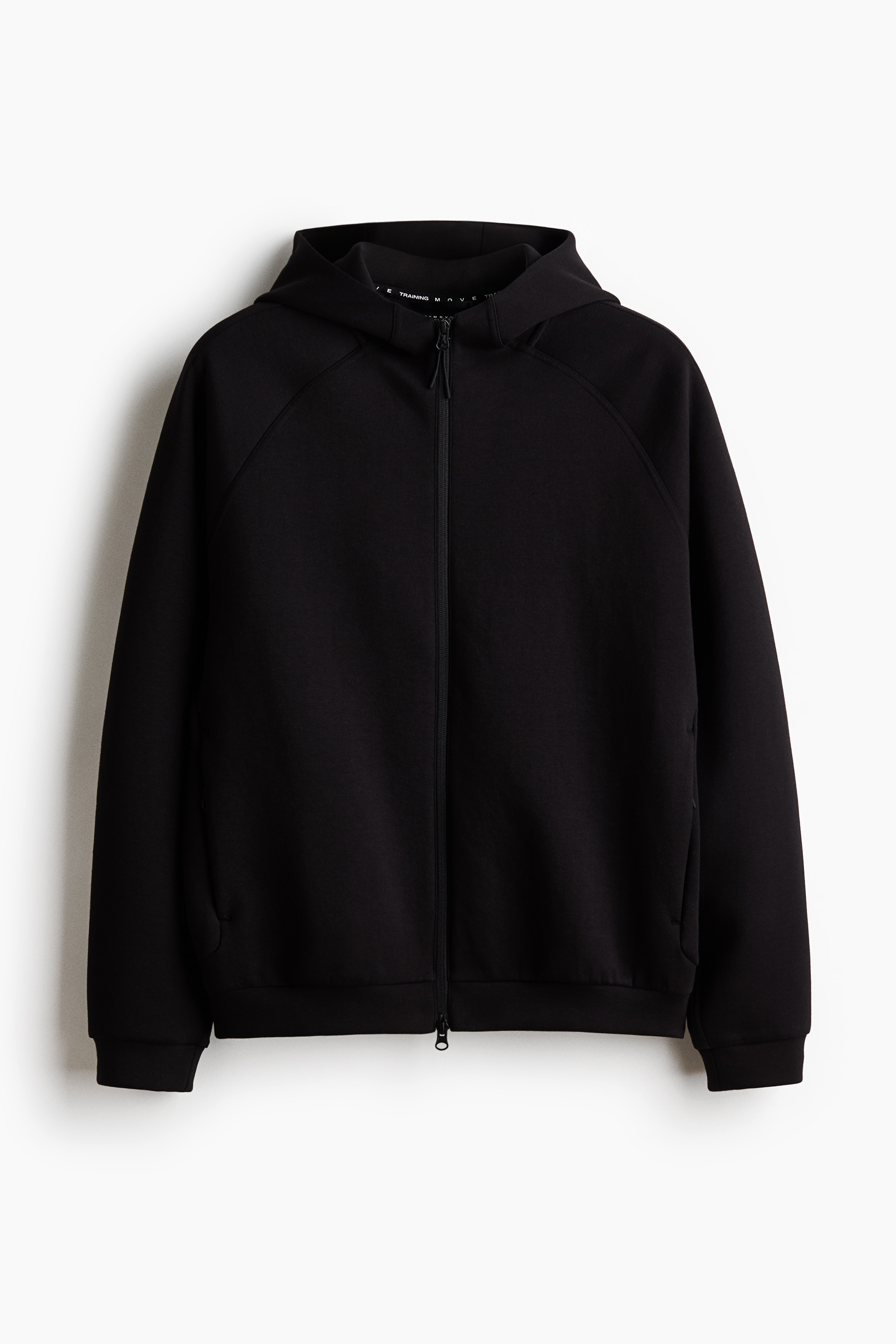 Sports zip-through hoodie with DryMove™ - Black