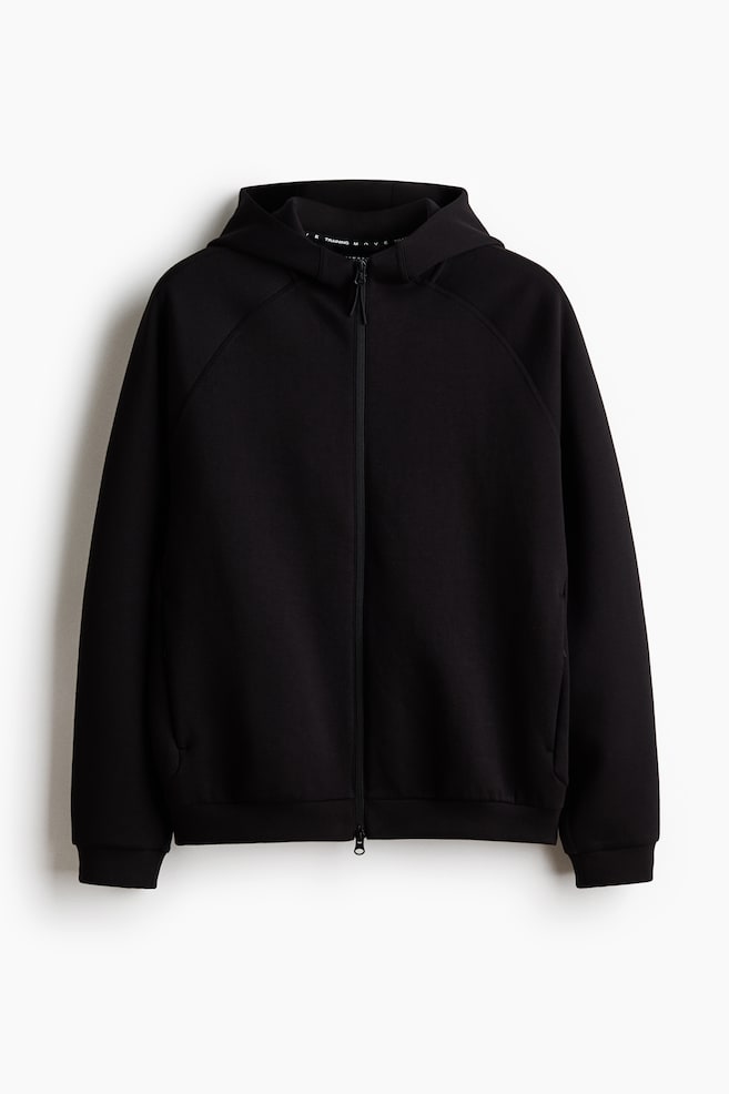 Chaqueta sudadera de deporte con DryMove™ - Negro/Marrón topo claro - 1