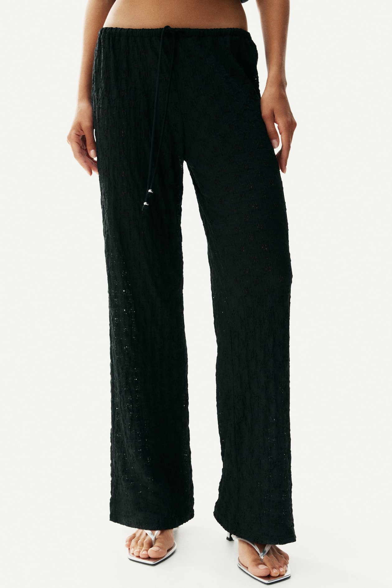 Lace-Look Drawstring Pants - image 4