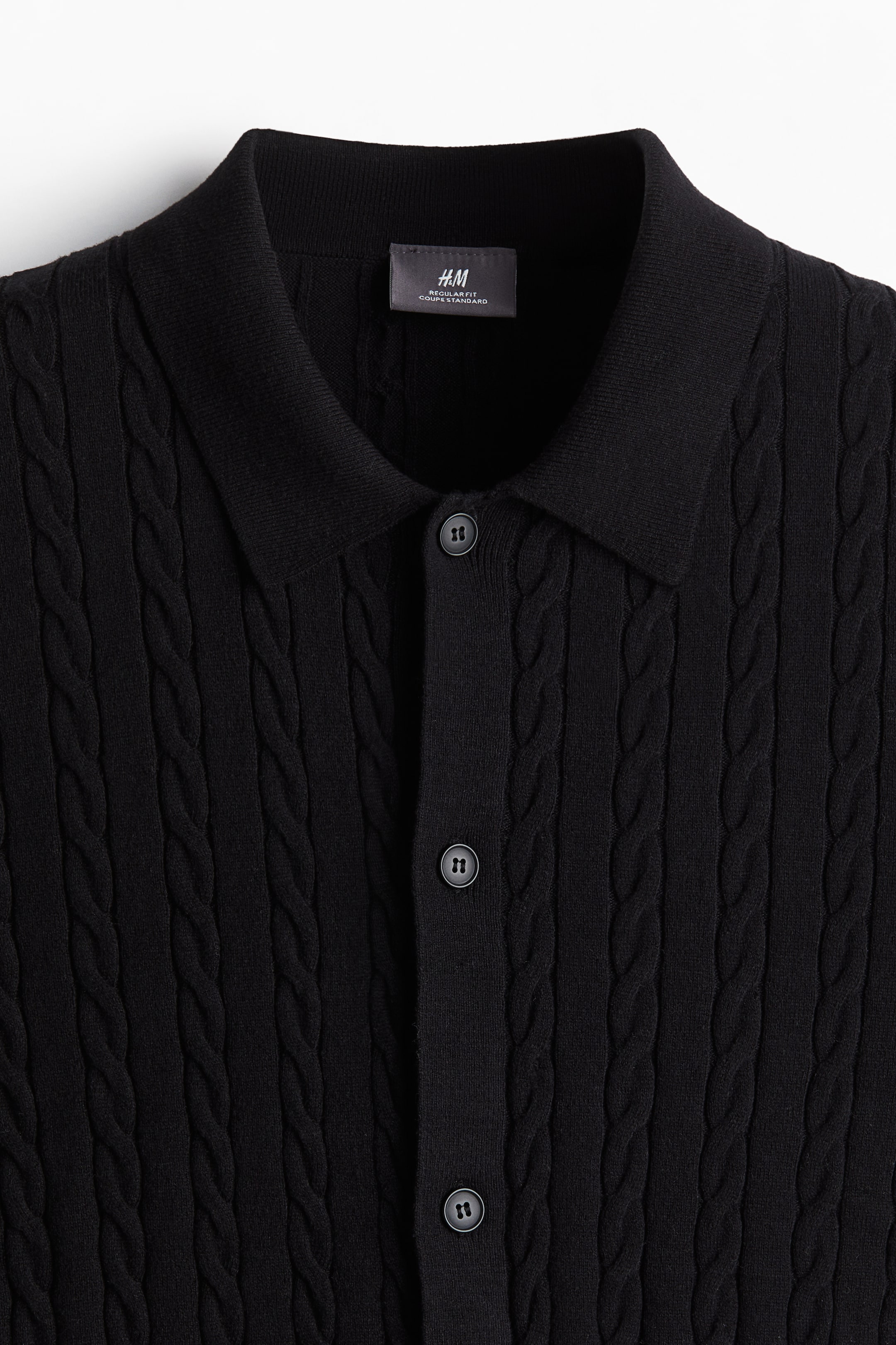 Regular-Fit Cable-Knit Shirt