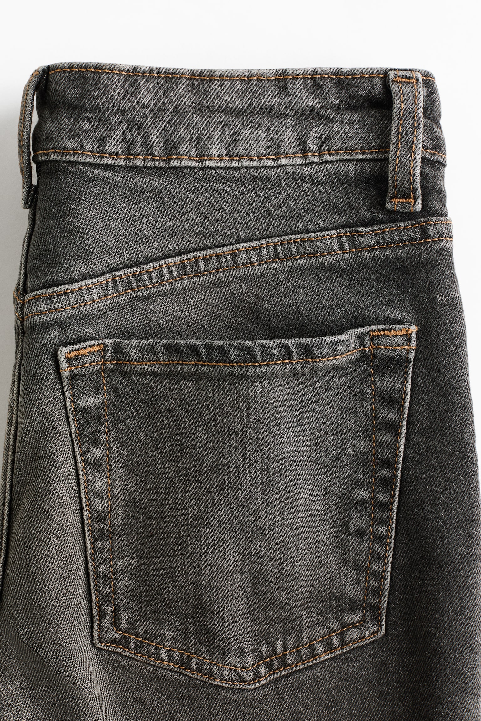 Женские джинсы H&M Slim Straight High-Waist Ankle, цвет: Тёмный джинсовый серый — фото 7