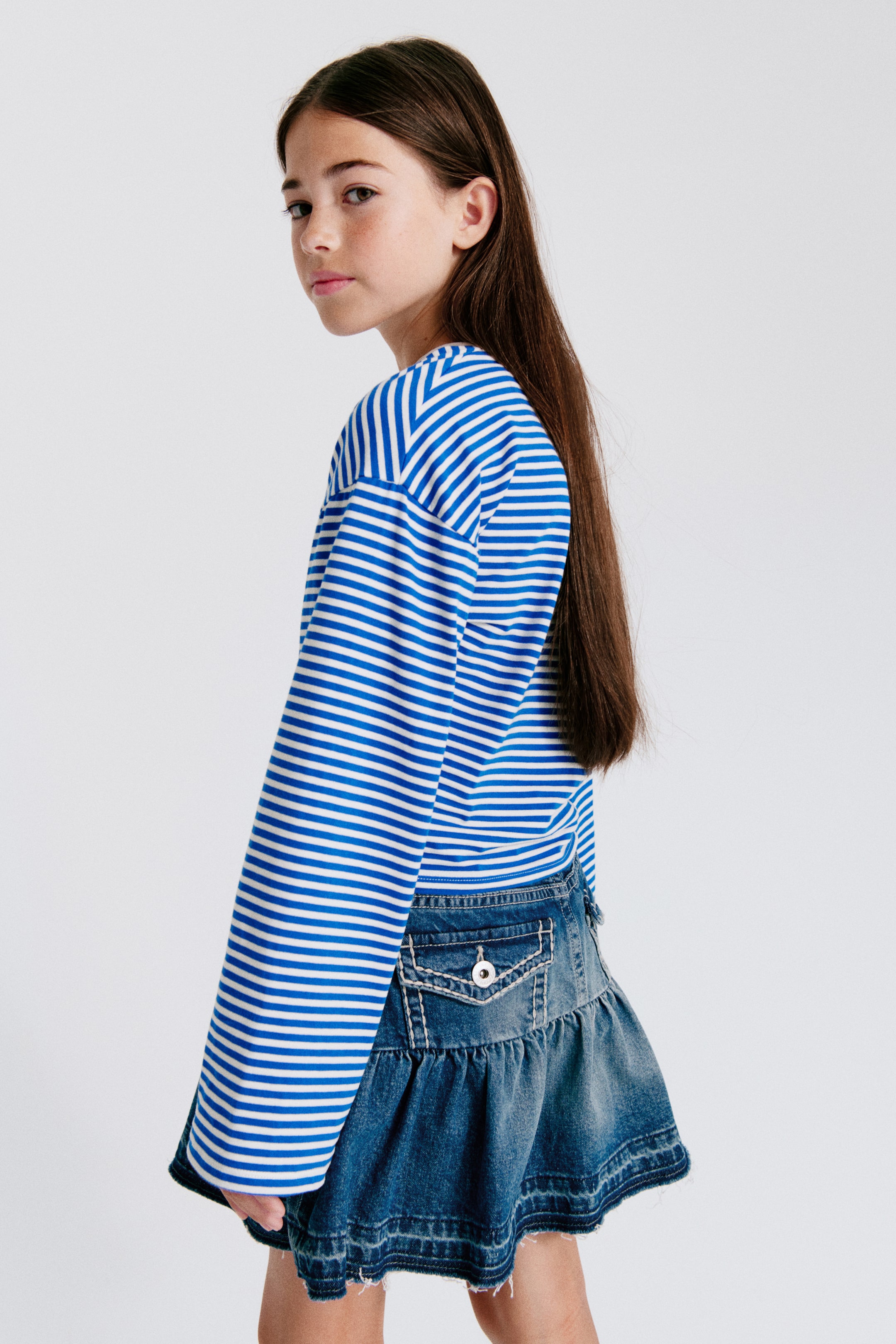 H&M Flared Denim Skirt — фото 3