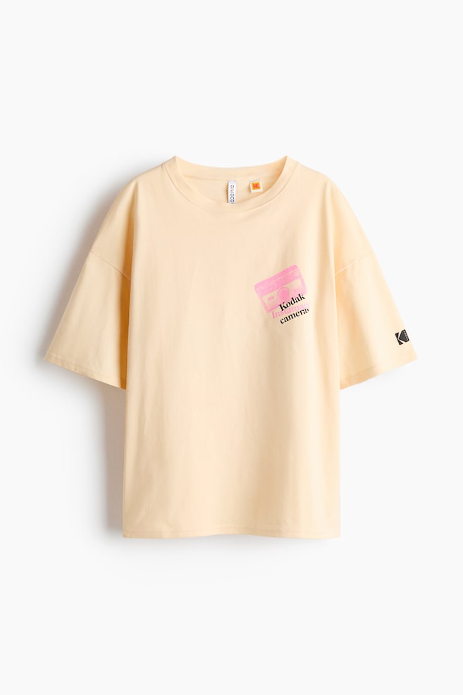 オーバーサイズ プリントTシャツ - ライトオレンジ／Kodak/ブラック／Kodak - 1