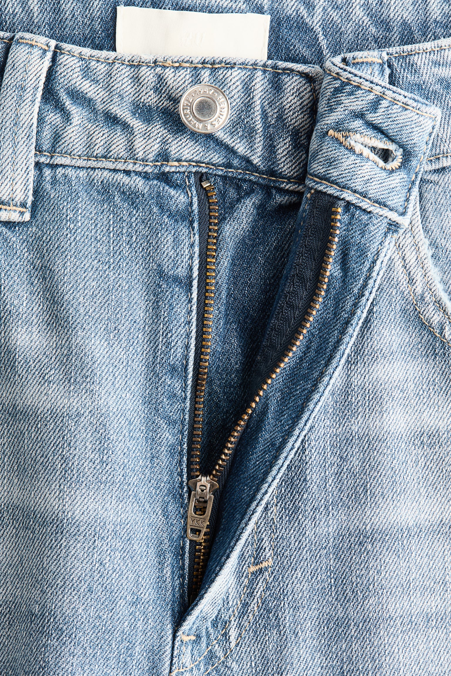 Wide High Jeans - Light denim blue/Dark green/Washed black/Denim blue/Denim blue - 8