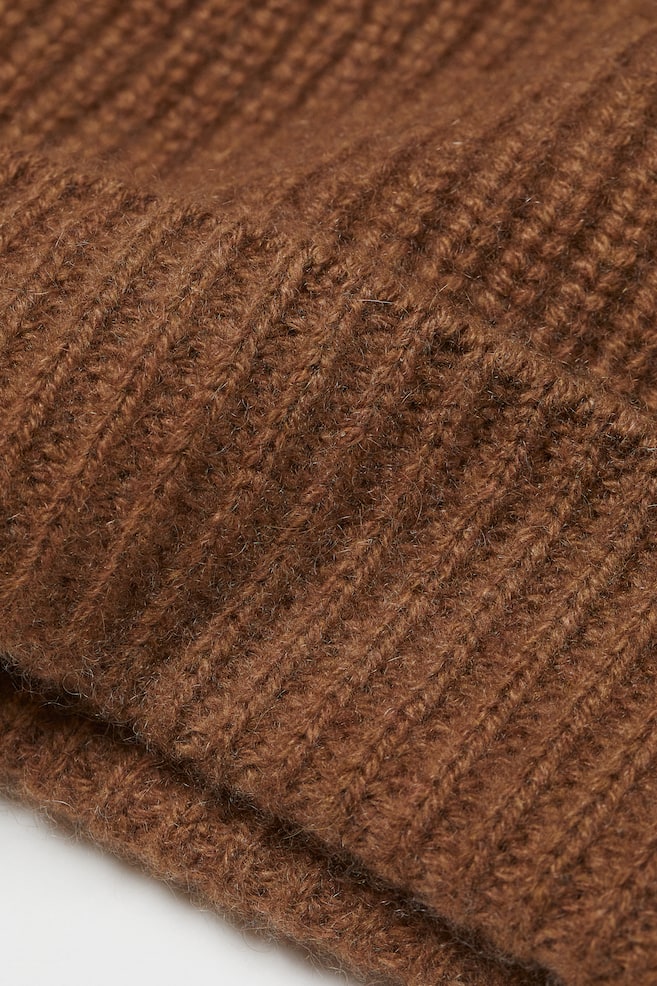 Rib-knit cashmere hat - Light brown/Black/Grey marl/Dark blue/dc - 2