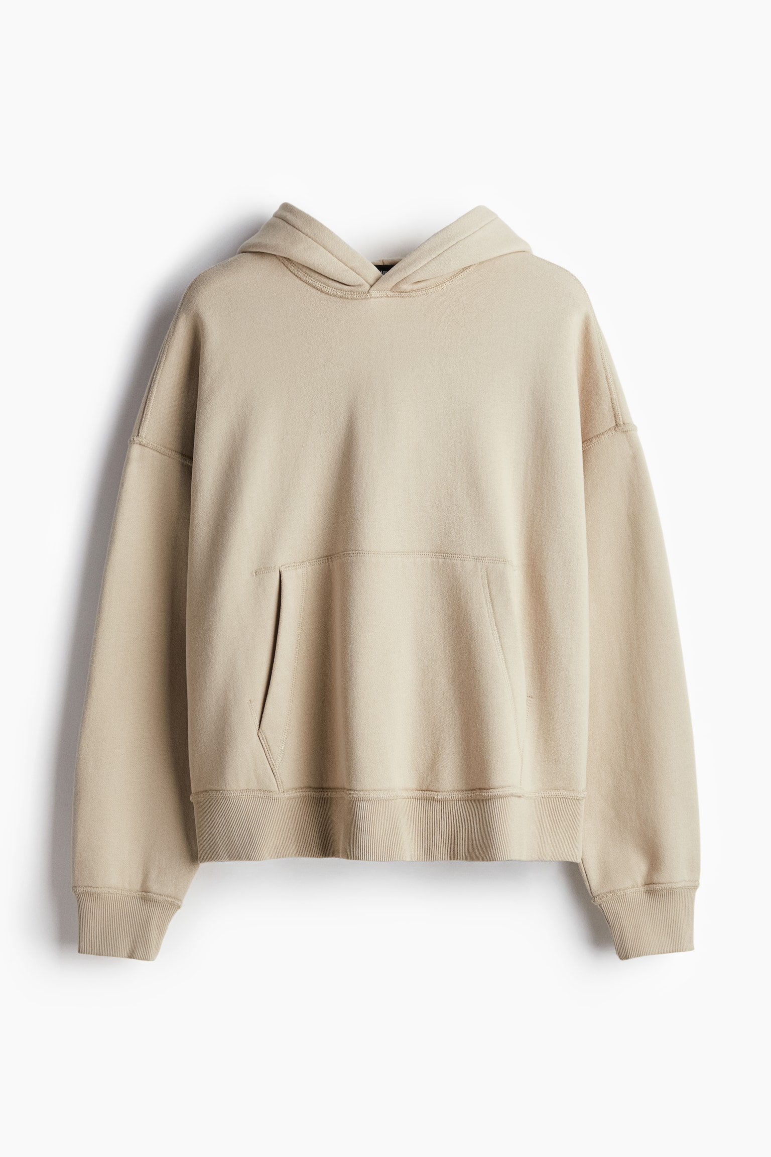 Oversized Fit Hoodie - Beige/Black/Black/White - 2