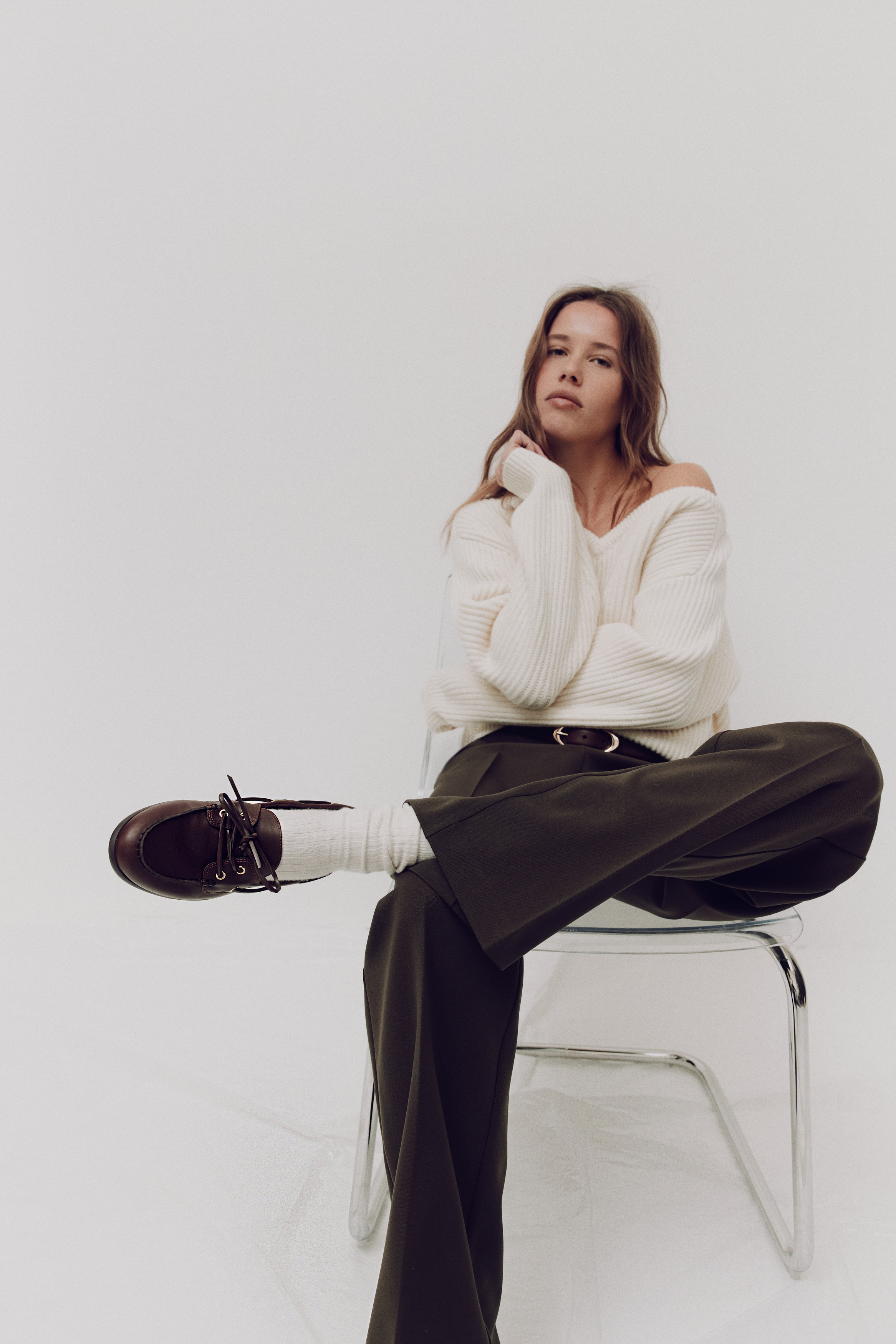 Chaussures de pont - Marron foncé/Beige foncé