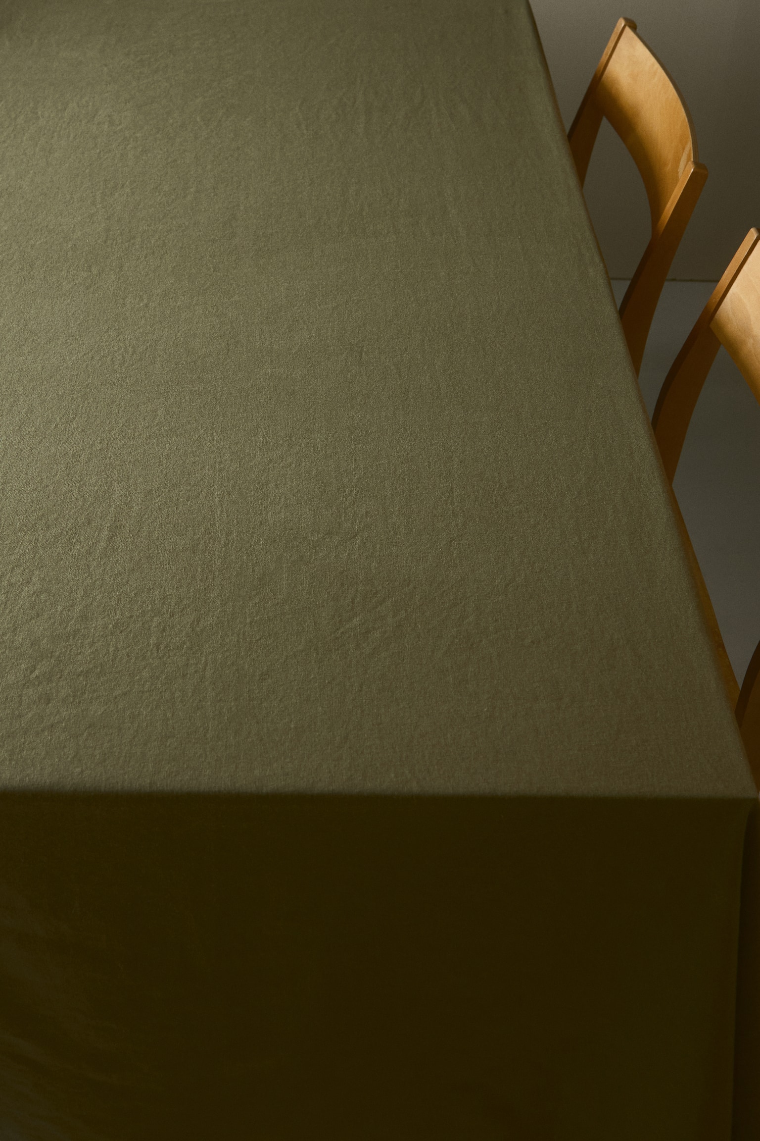 Linen-blend tablecloth - Forest green/Sage green/Mole/Yellow - 2