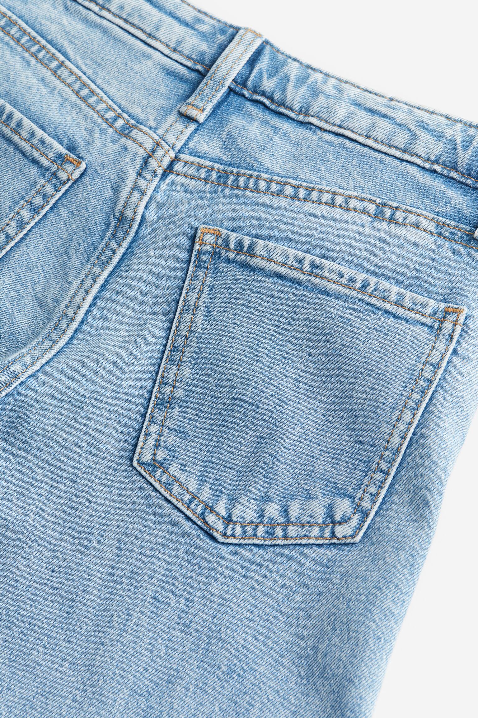 Wide Leg Low Jeans - Màu xanh denim nhạt/Trái tim - 2